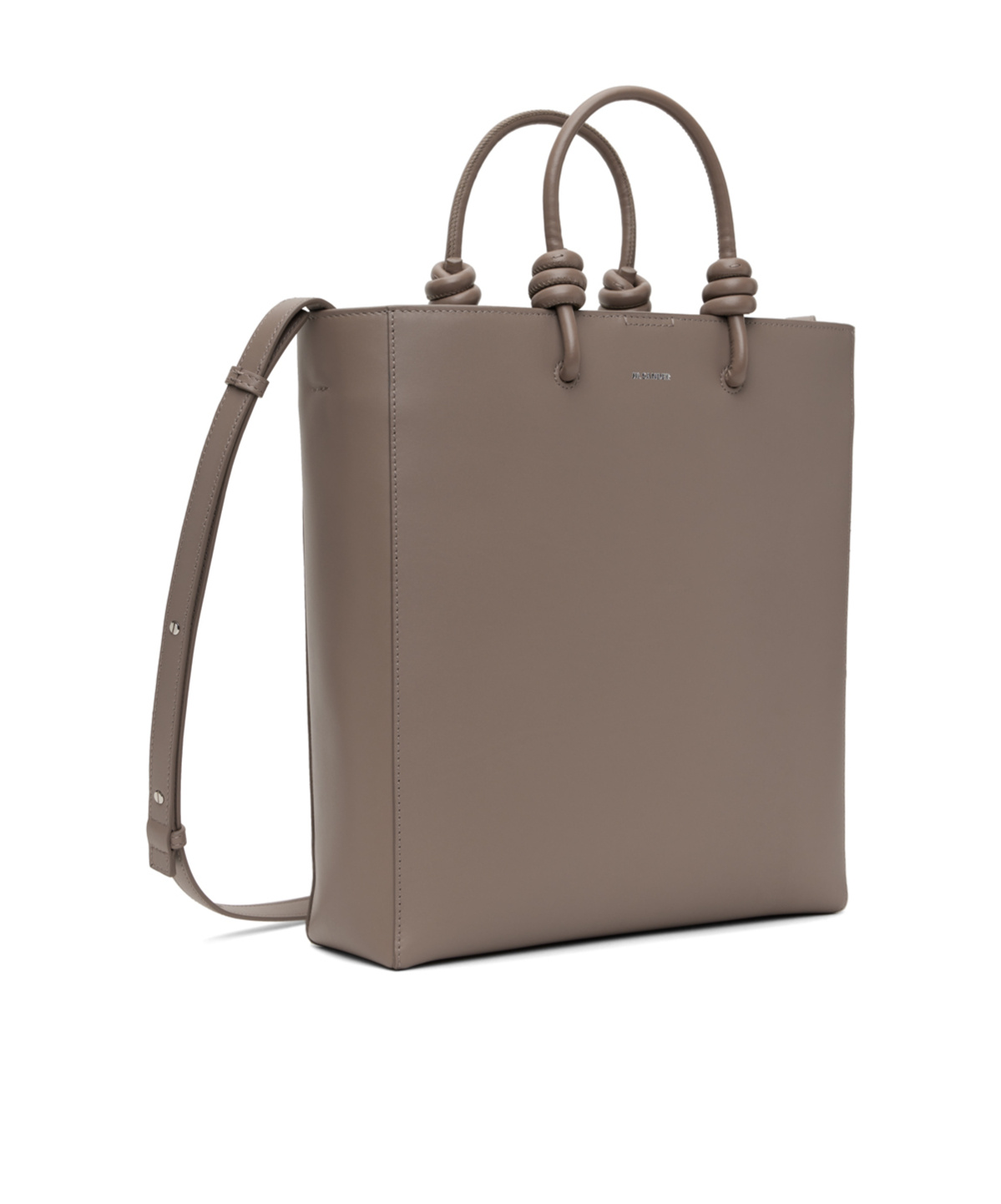 Shop Jil Sander Medium Giro Tote In Brown