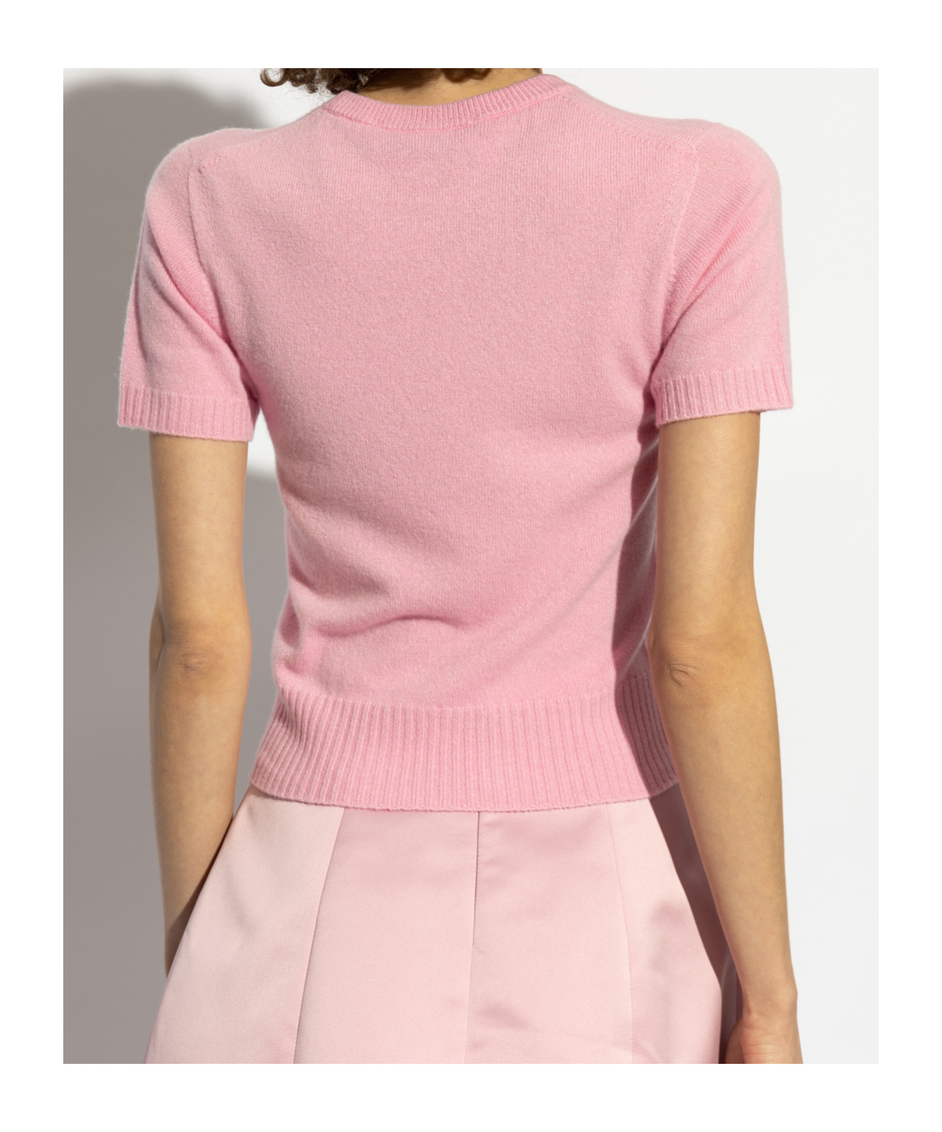 Blumarine Short-sleeved Sweater In Pink