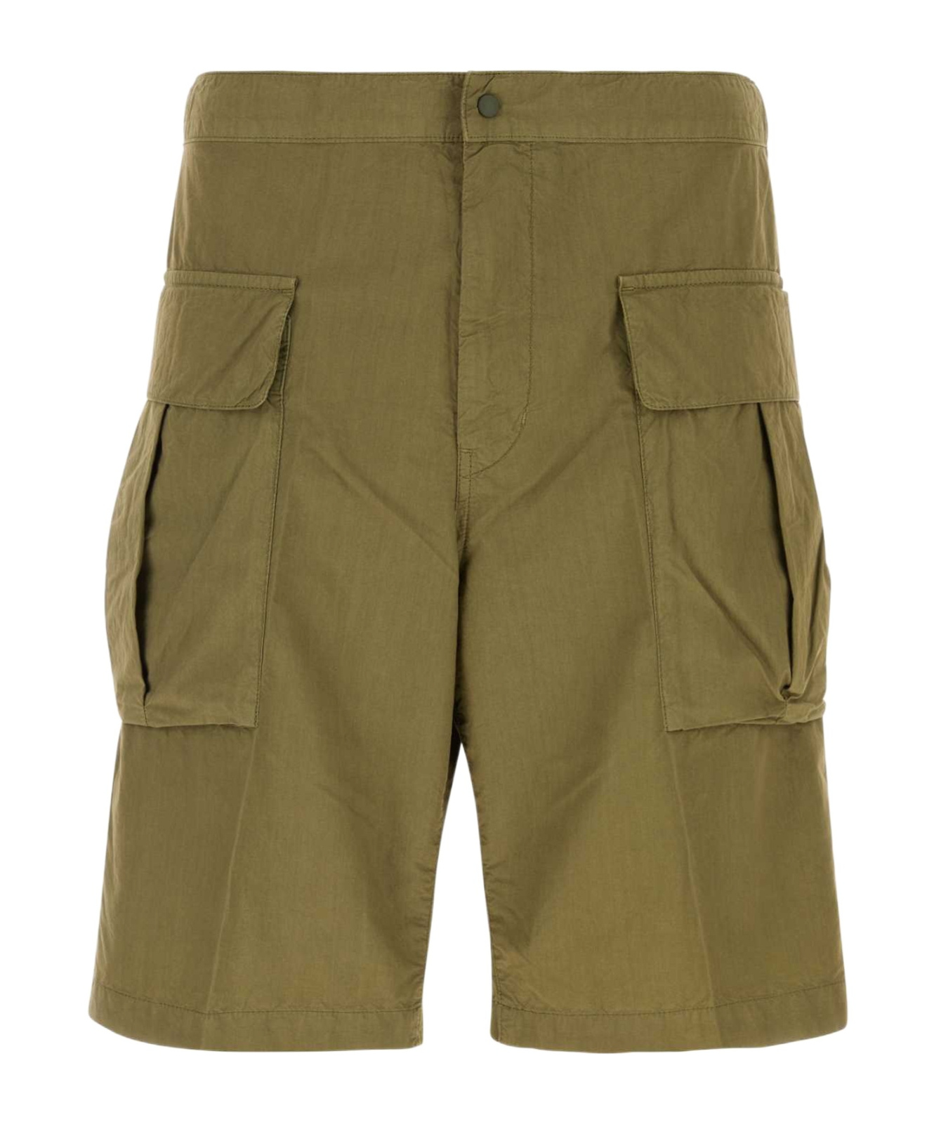 Aspesi Cargo Pocket Waistband Shorts In Green