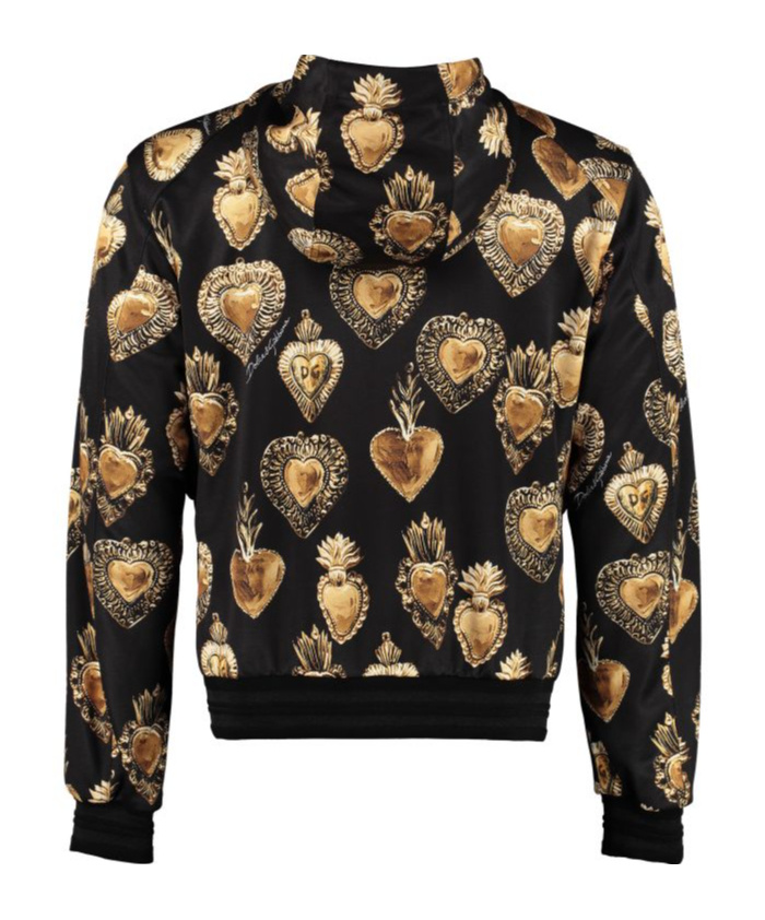 Dolce & Gabbana Full Zipper Hoodie In Black