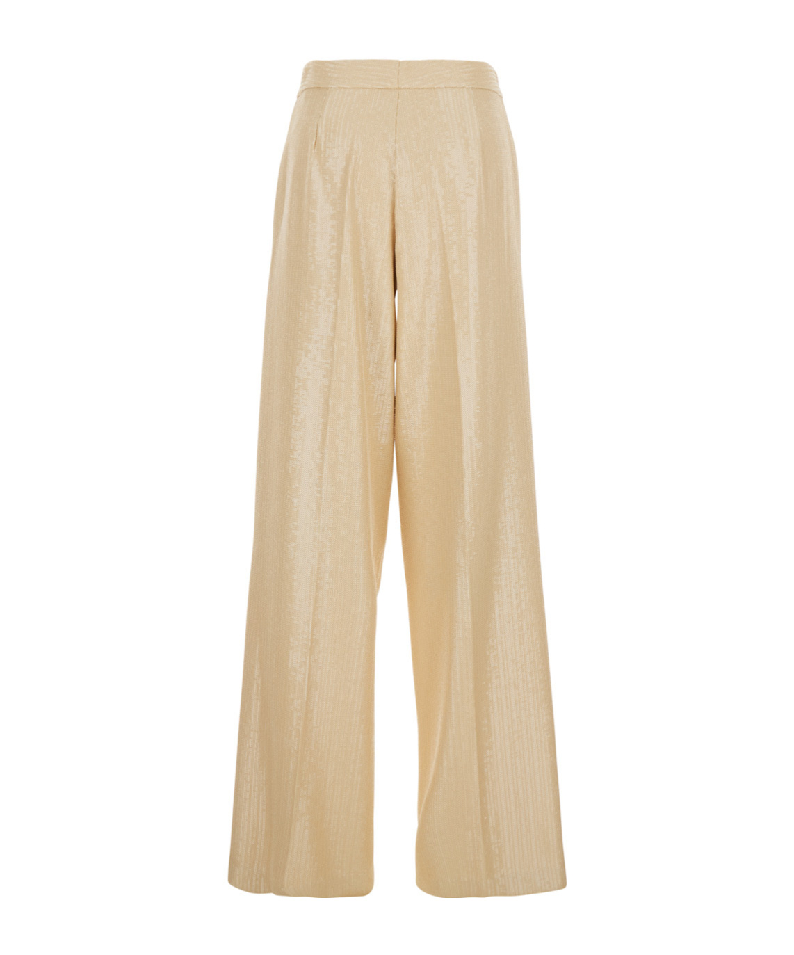 Federica Tosi Beige Pants With All-over Applied Sequins In Nude