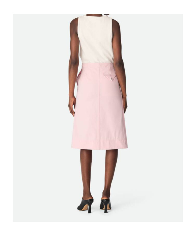 Bottega Veneta Skirt Twill Button Detail Slit Wrap Design In Pink