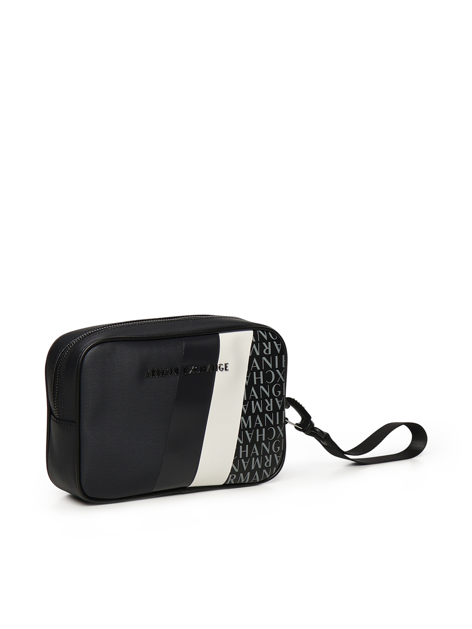 Armani Exchange Patterned Clutch In Black