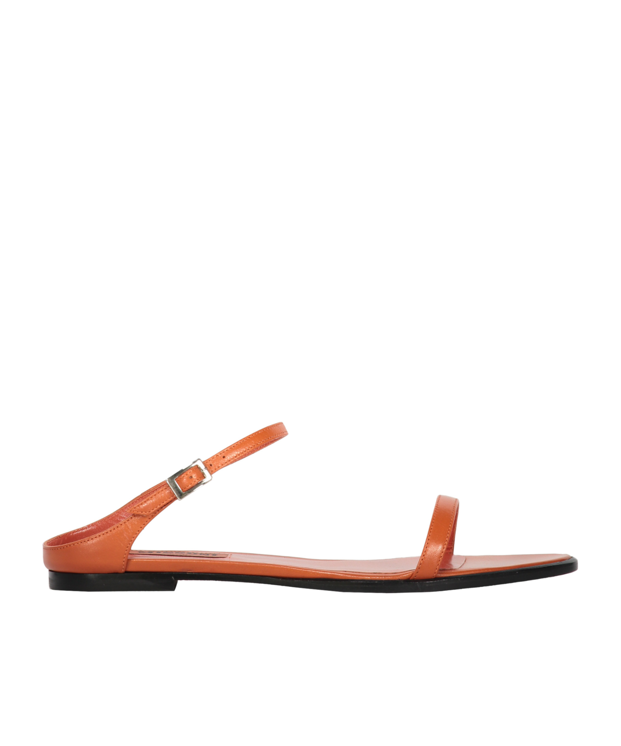 Missoni Leather Flat Sandals In Brown