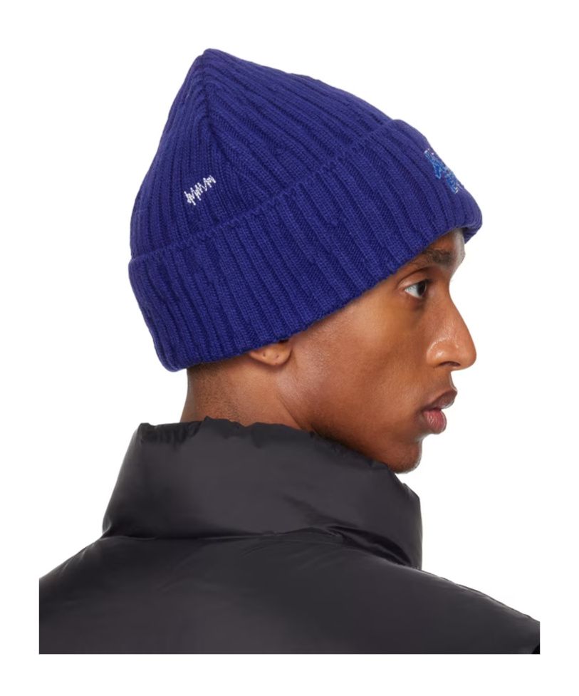 Ader Error Logo Embroidery Knitted Hat In Black