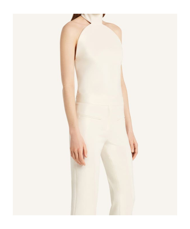 Courrèges Ellipse High-neck Sleeveless Top In Neutral