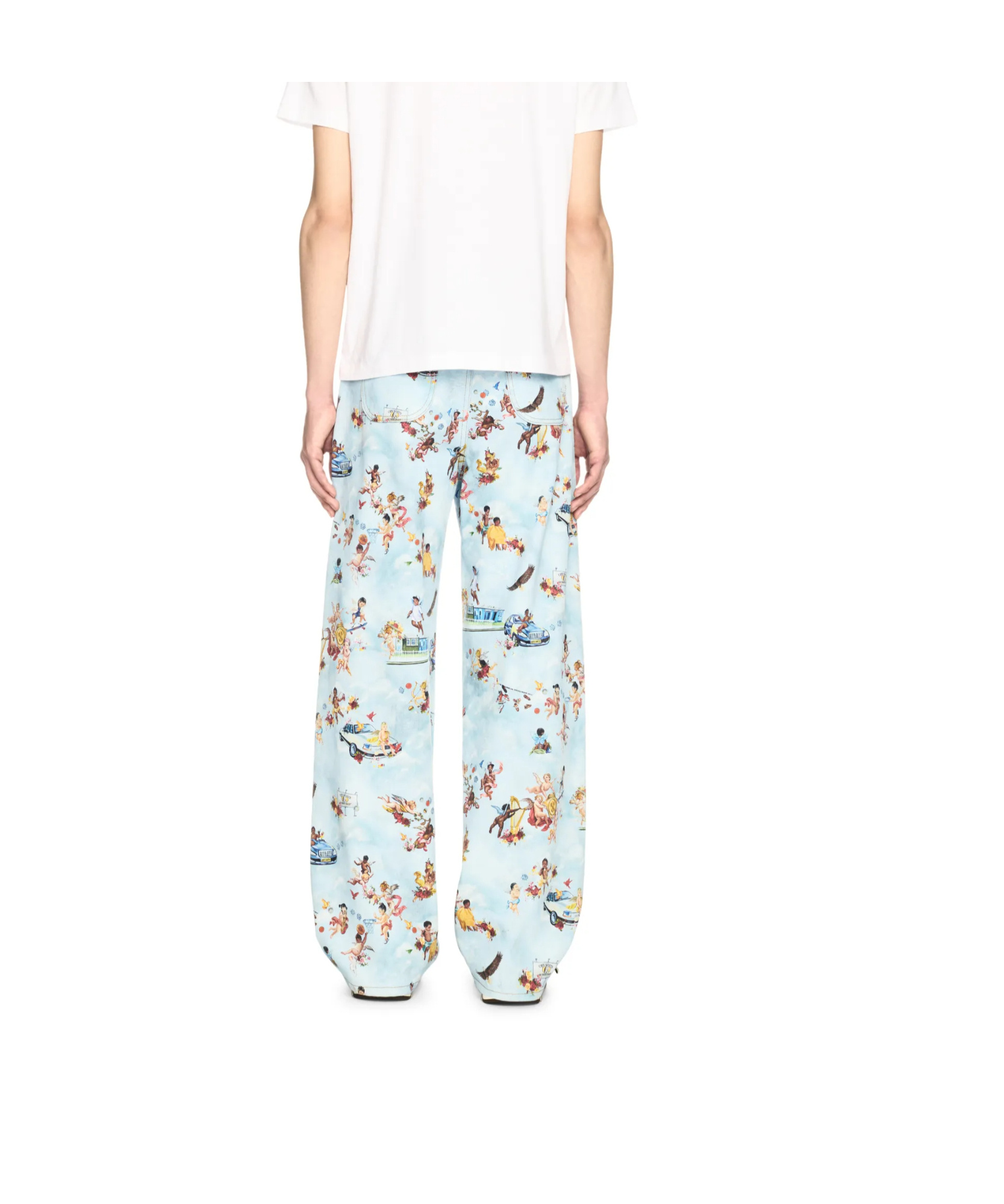 Off-white Jeans Mit Fresko-print In Blue