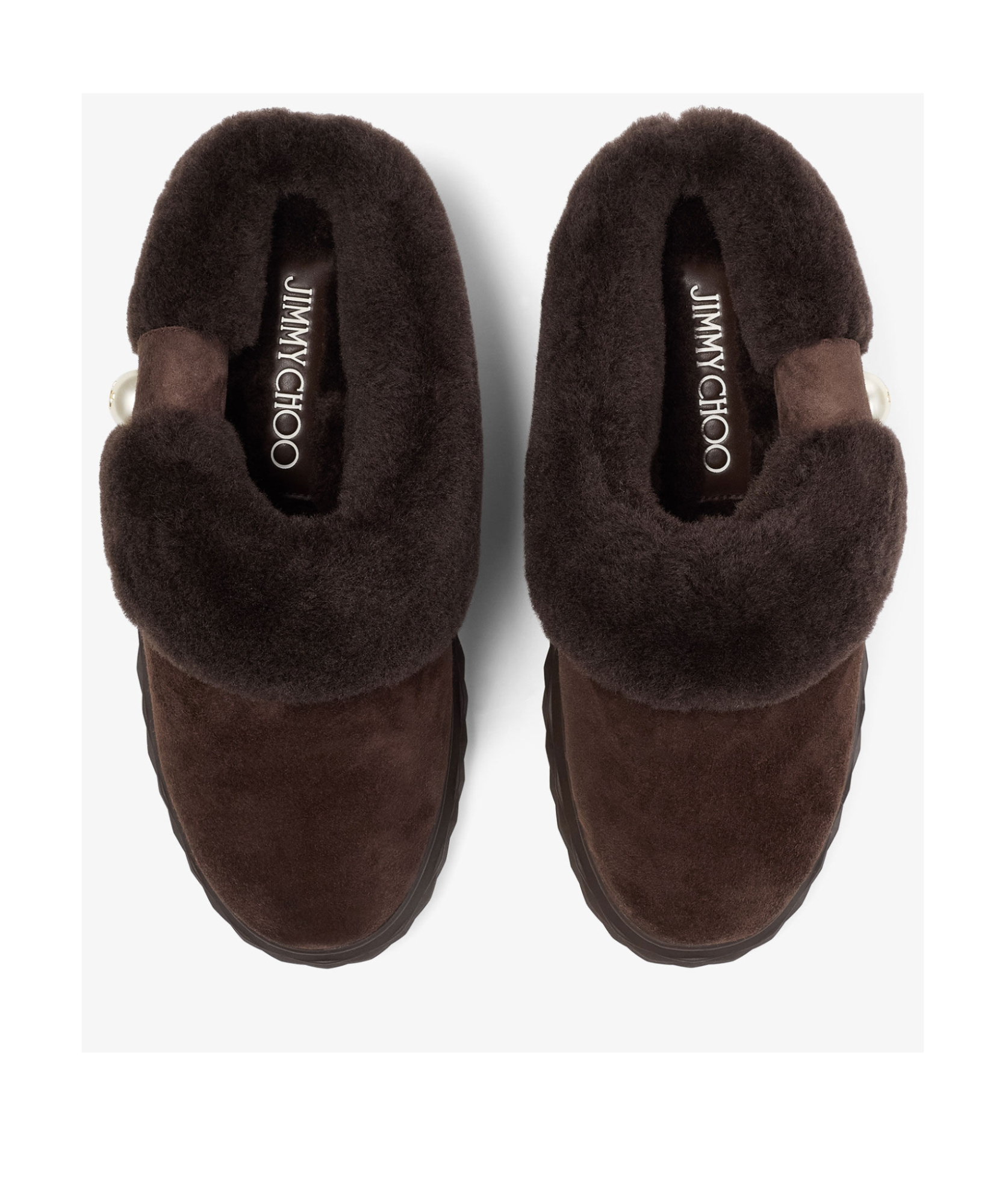 Jimmy Choo Round-toe Mules In Brown
