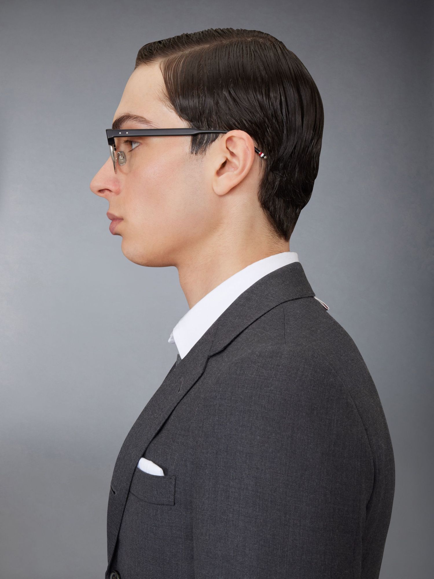 Thom Browne Oval-frame Glasses In Transparent