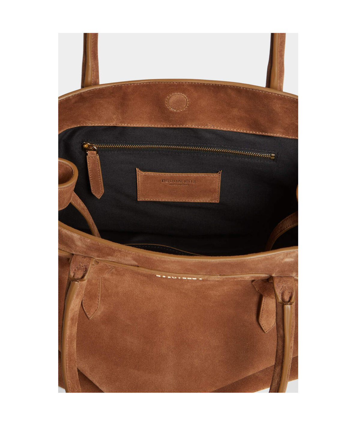 Dsquared2 Suede Tote Bag In Brown