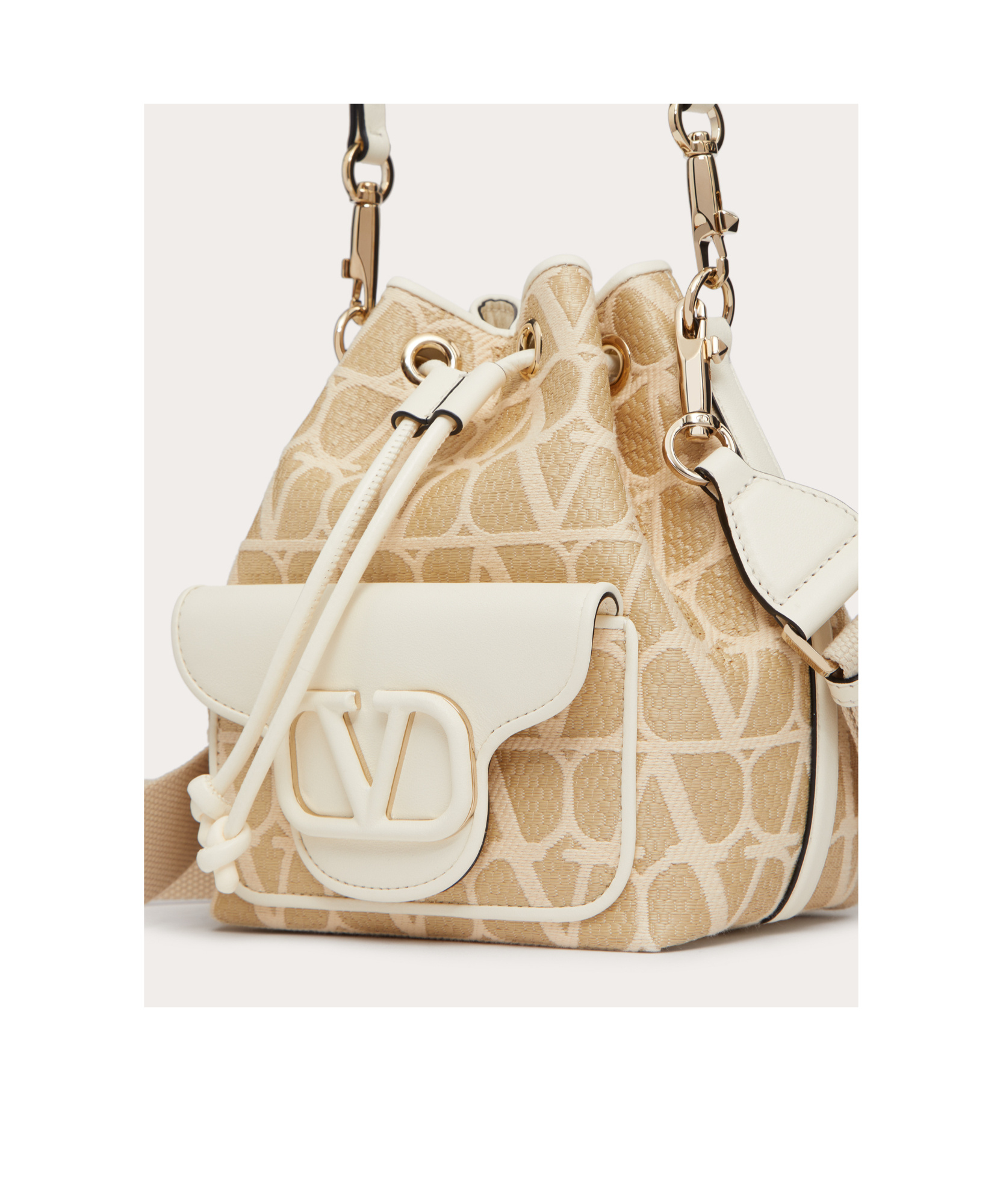Valentino Top Handle Shoulder Bag In Nude