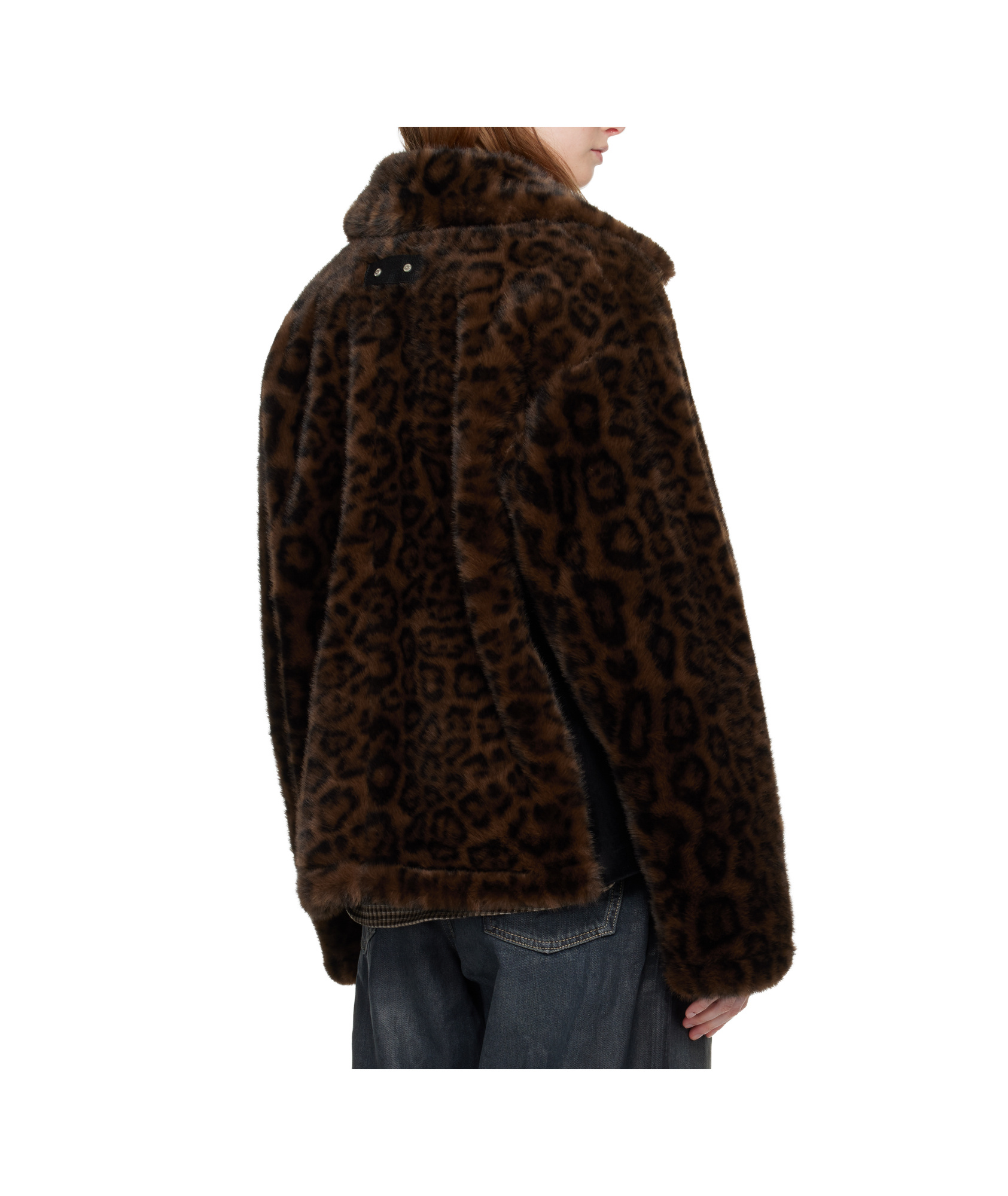 Andersson Bell Leopard Print Faux Fur Button Jacket In Animal Print