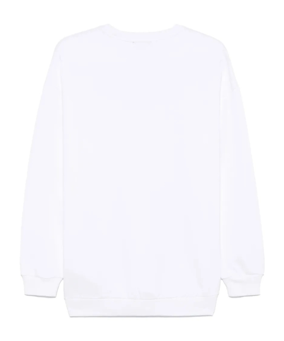 Shop Balmain Logo-print Sweatshirt In White