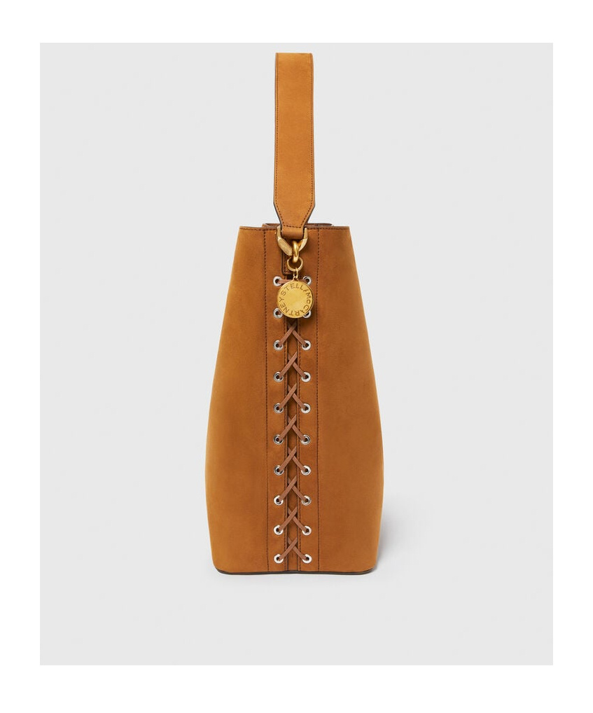 Stella Mccartney Frayme Whipstitch Tote Bag In Brown