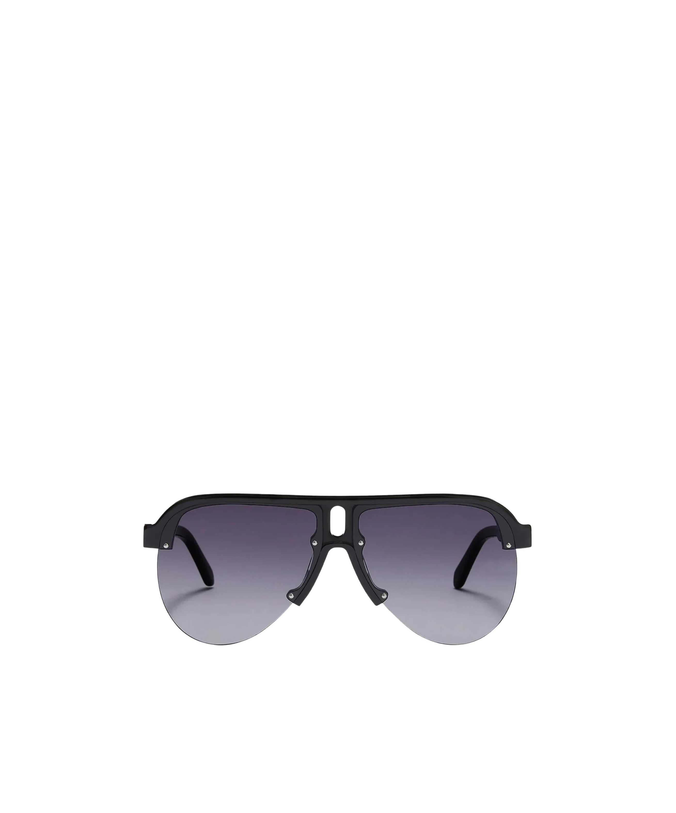 Palm Angels Half Frame Sunglasses In Gray
