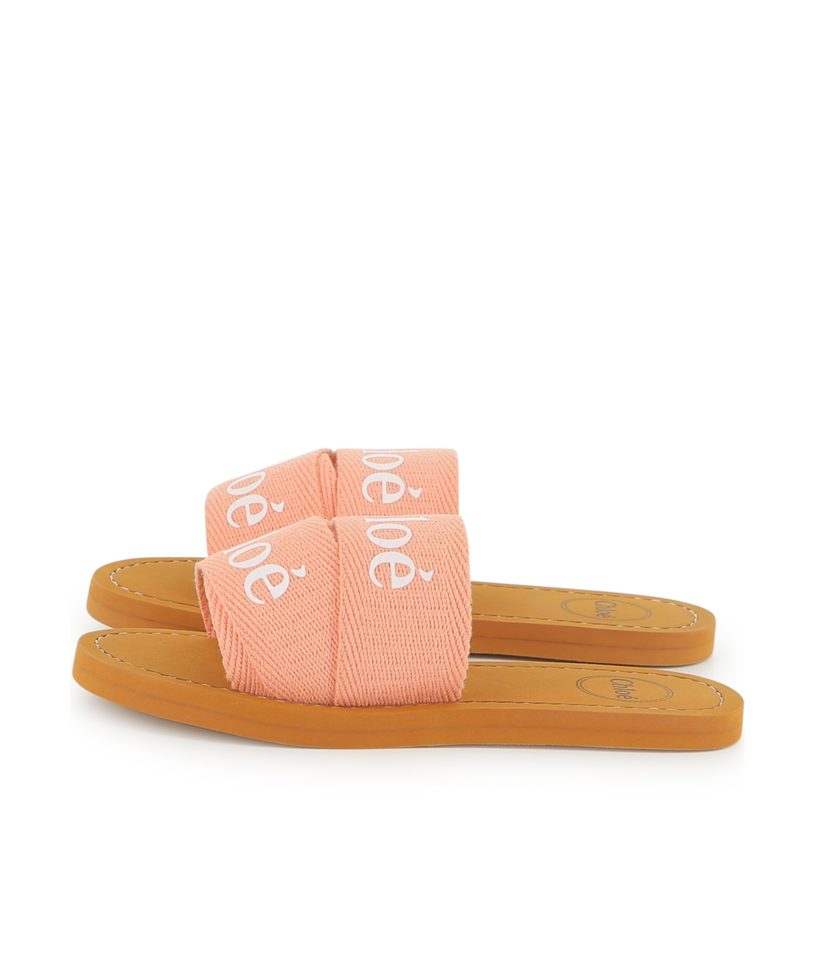 Chloé Logo-print Flip Flops In Pink