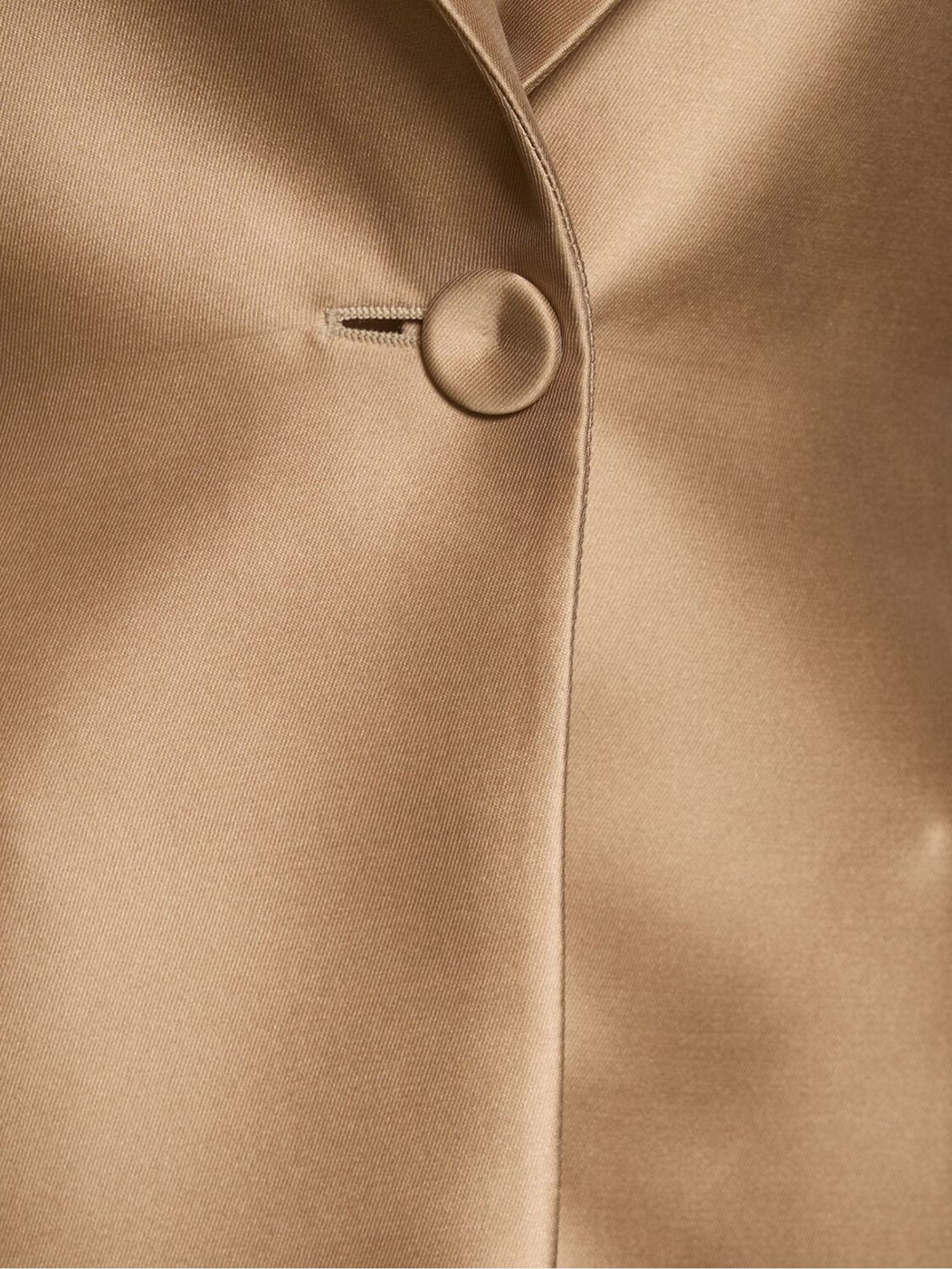 Alberta Ferretti Mikado Single Breast Blazer In Nude