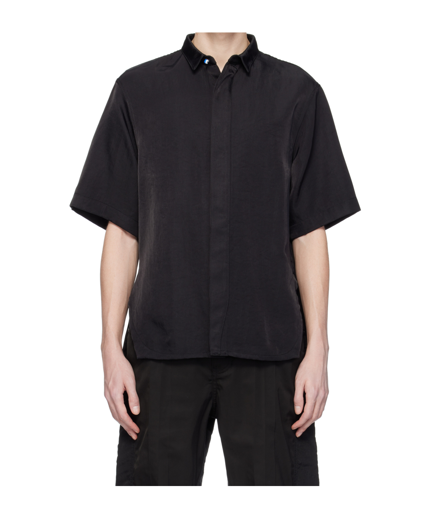 Ader Error Half Sleeve Shirt In Black