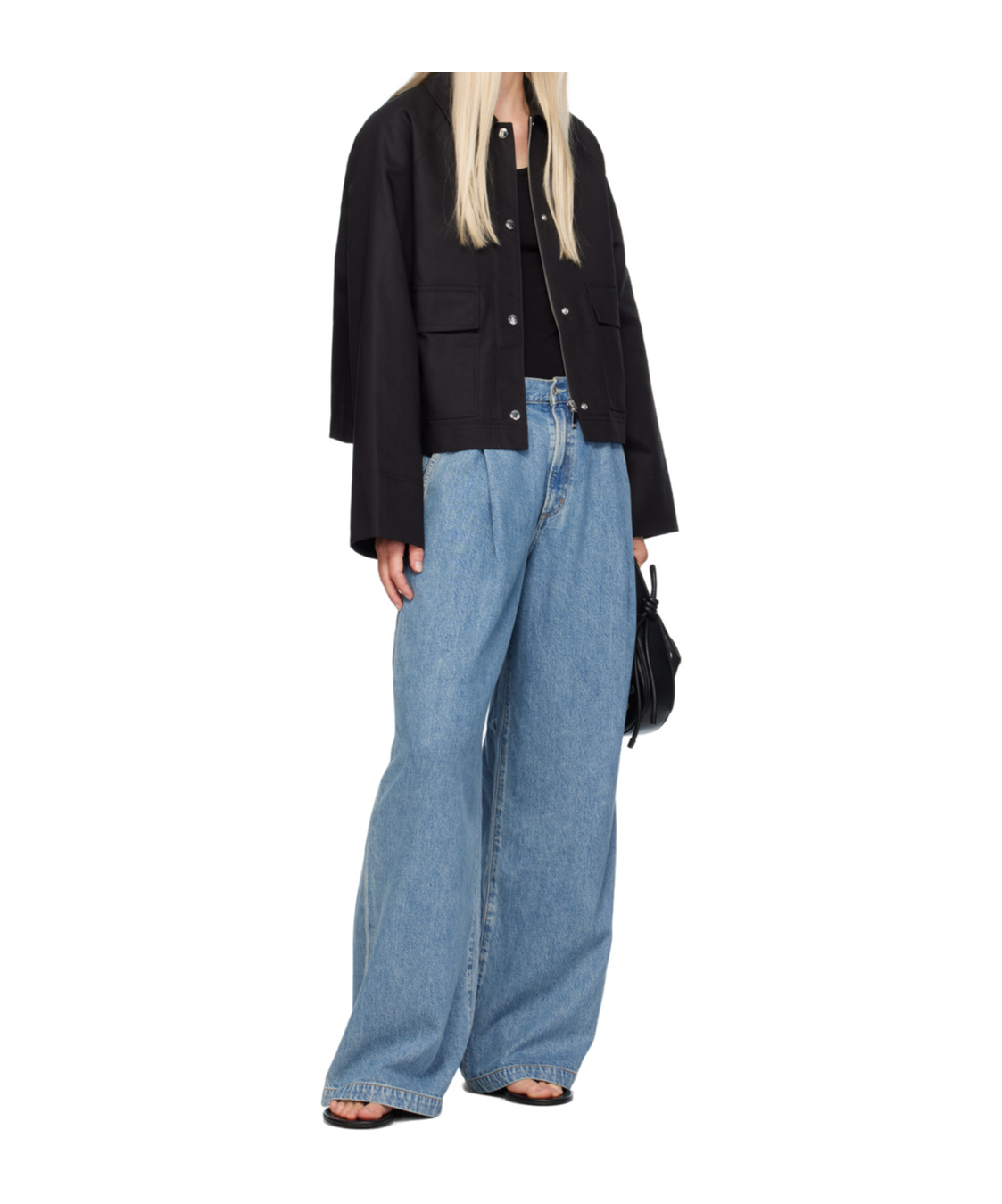 Agolde Five Pocket Denim Trousers In Blue