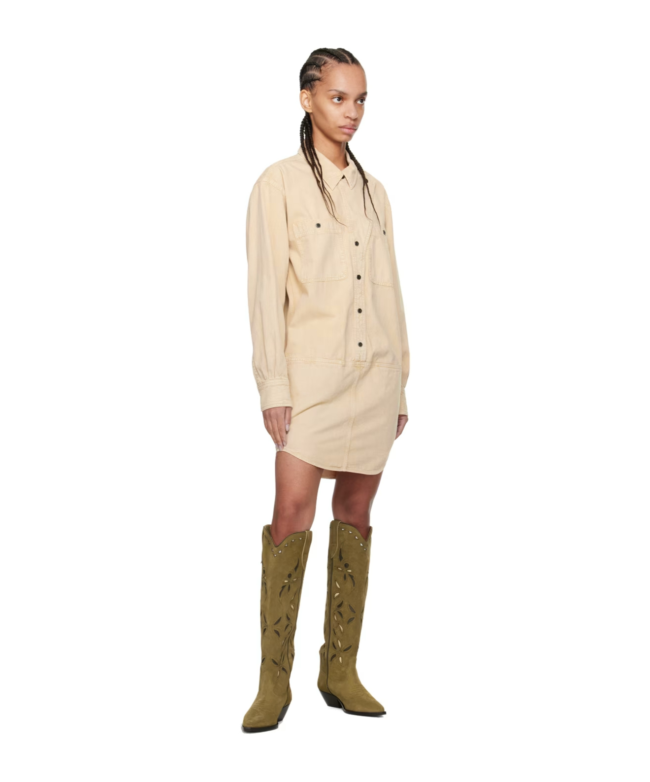 Isabel Marant Étoile Beige Ilaya Minidress In Neutral