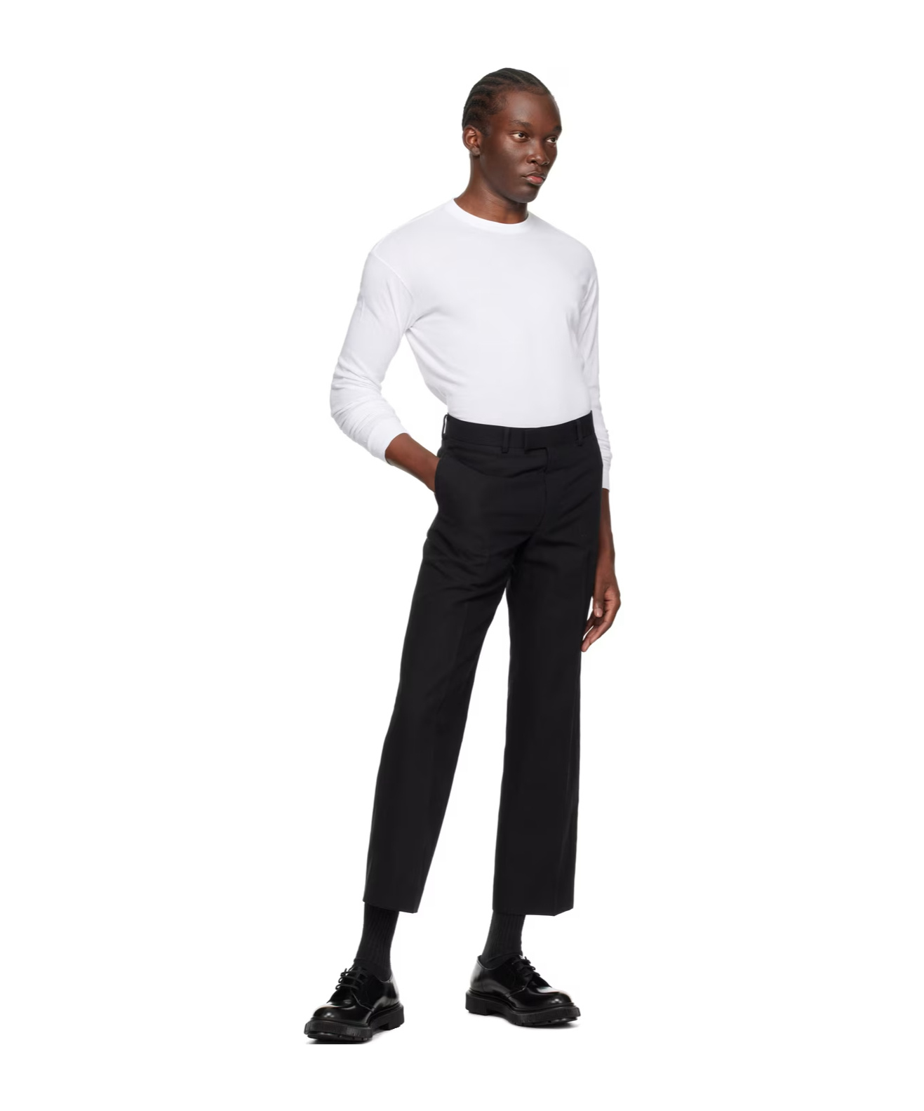 Auralee Seamless Long-sleeved T-shirt In White