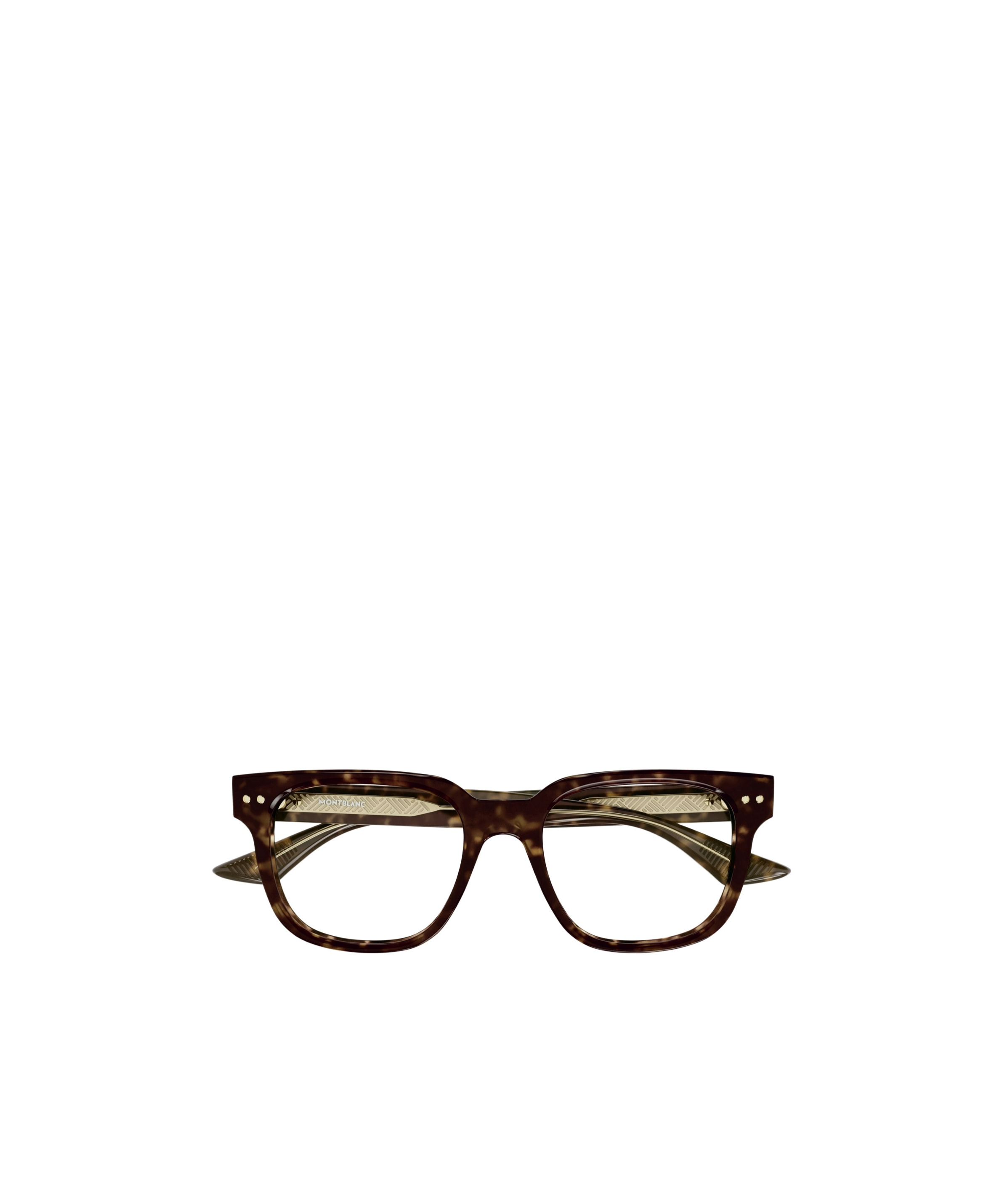 Montblanc Eyewear Square Frame Glasses In Black