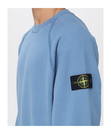 Stone Island Raglan Sleeve Patch Sweater In Blue
