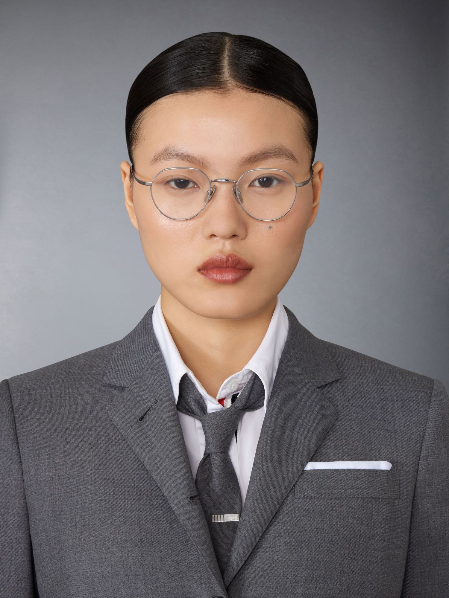 Thom Browne Eyewear Round-frame Glasses In White