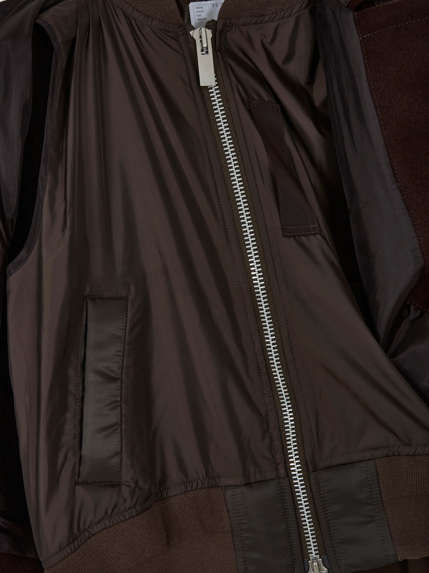Sacai Womens Brown Hooded Toggle Wool-melton Blouson Jacket In Brown