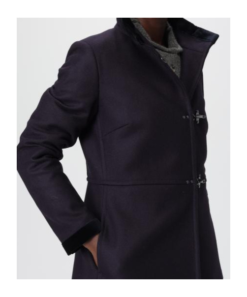Fay Toggle-fastening Single-breasted Coat In Blue