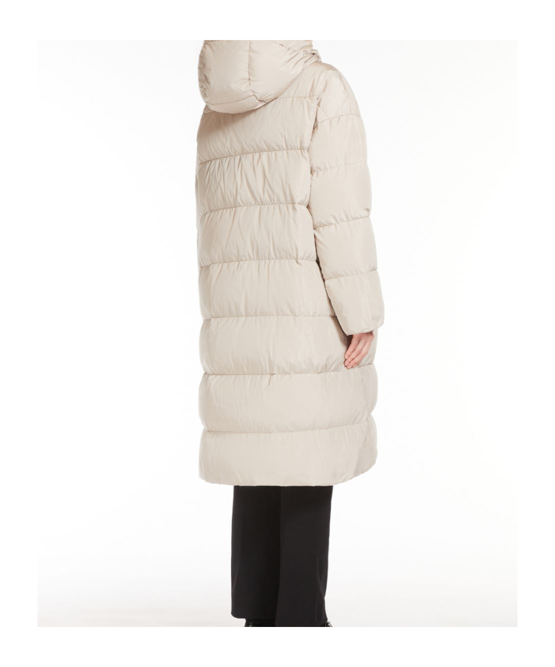 Max Mara Long Double-sided Down Jacket In White