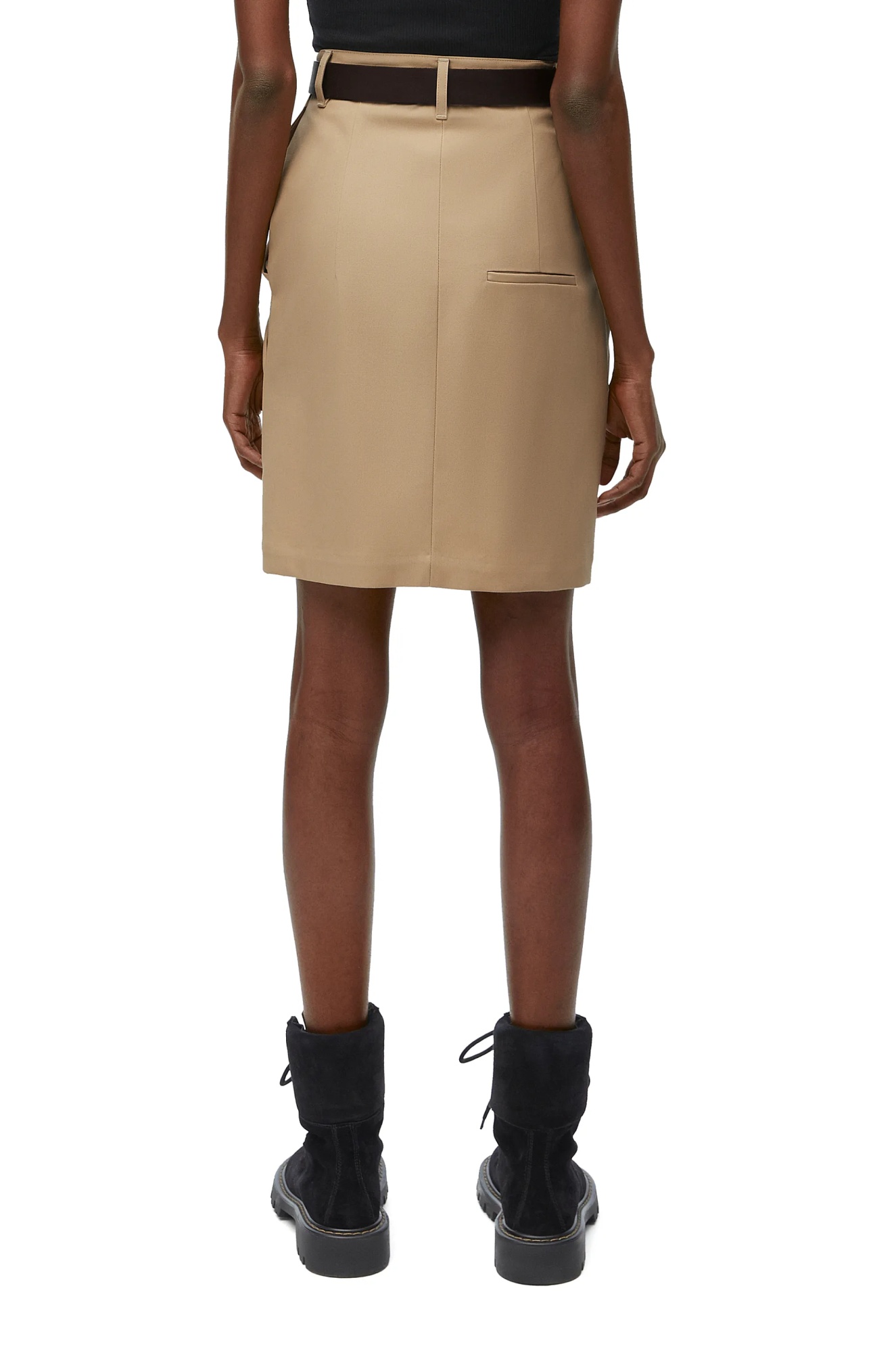 Loewe High-waist Draped Miniskirt In Green