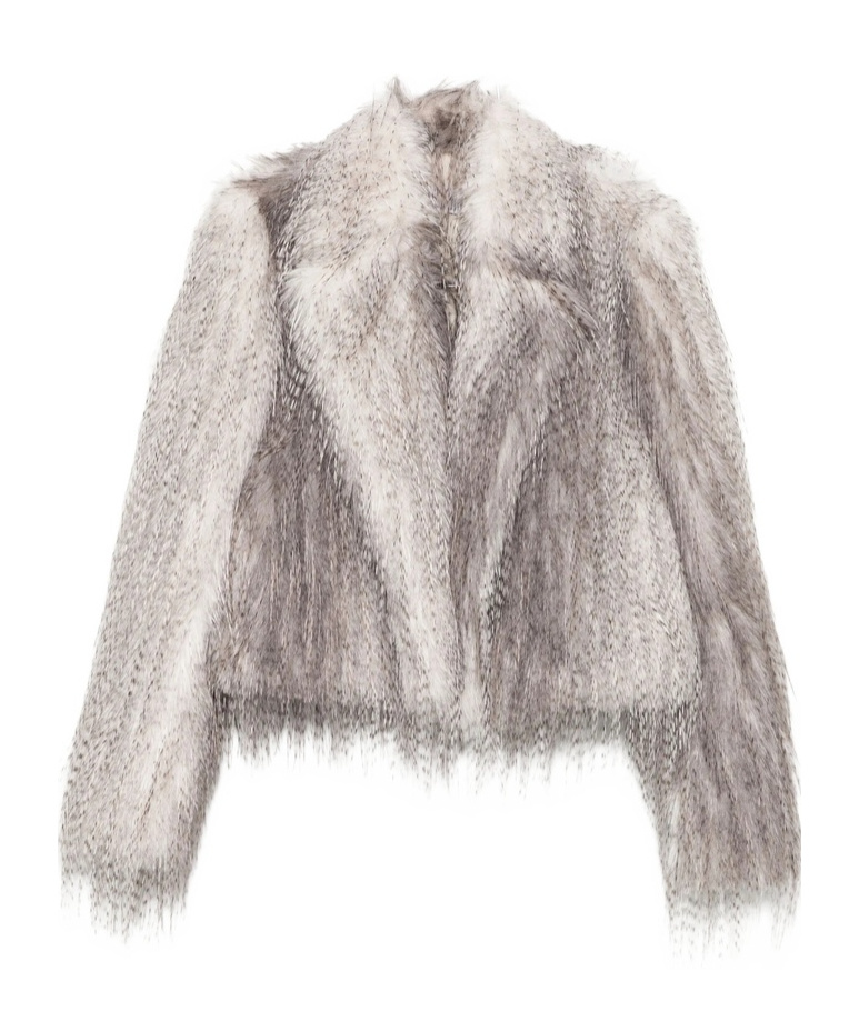 Giuseppe Di Morabito Faux Fur Short Coat In Gray