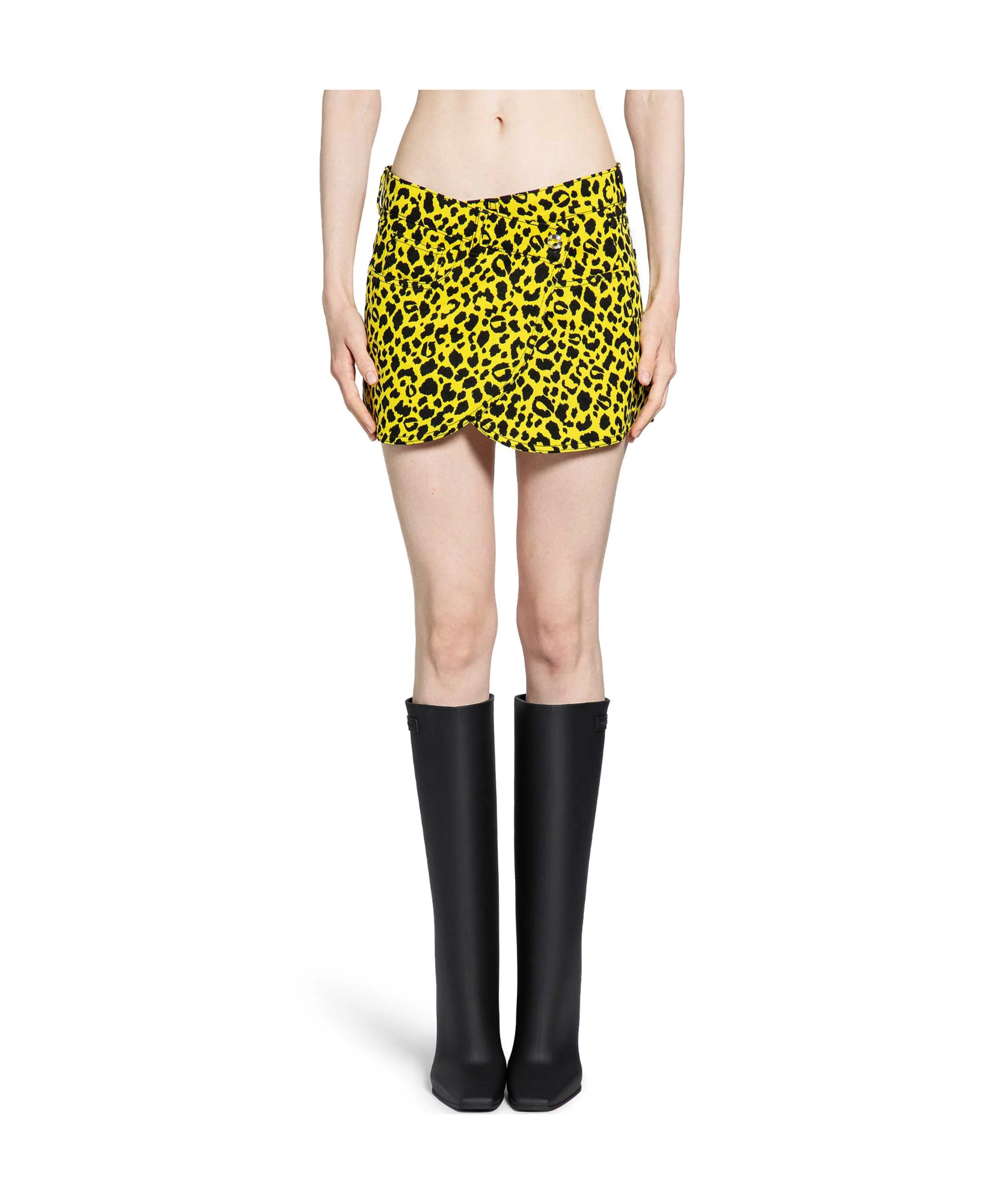 Coperni Cowboy Wrap Mini Skirt In Green