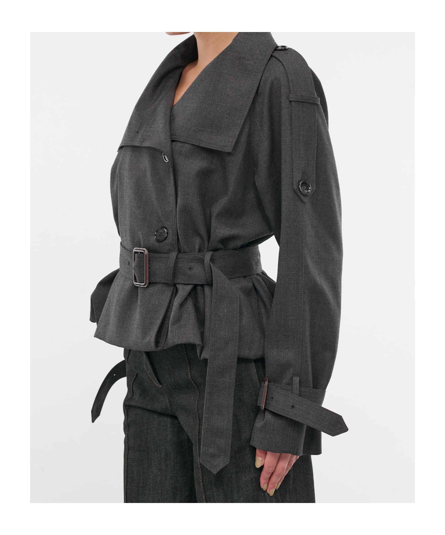 Acne Studios Long-sleeved Casual Jacket In Black
