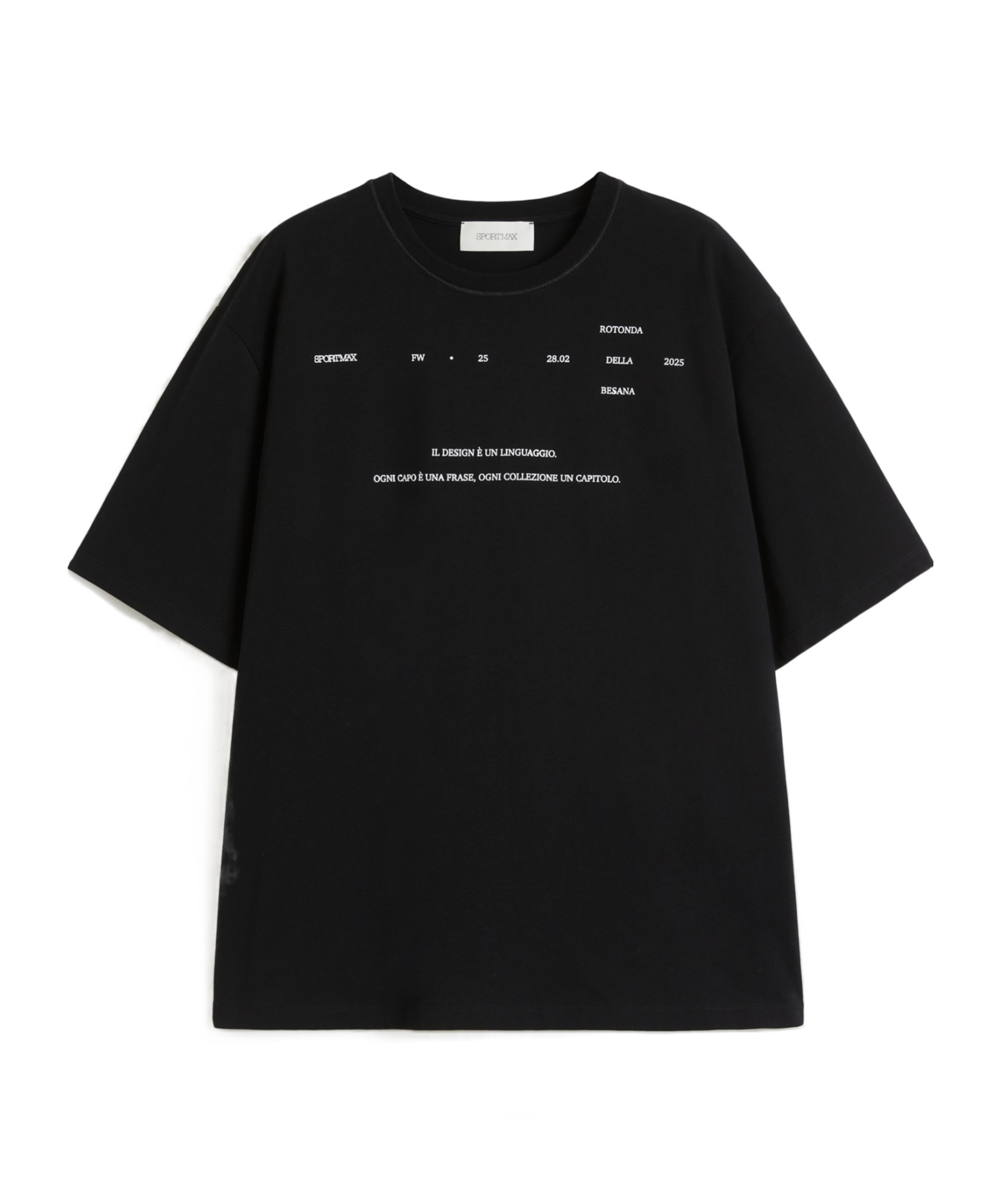 Sportmax Crew Neck T-shirt In Black