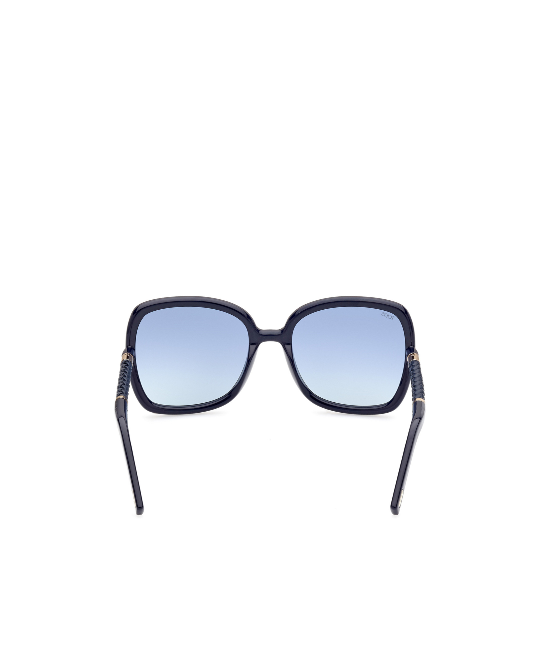 Shop Tod's Geometric Frame Sunglasses In Blue
