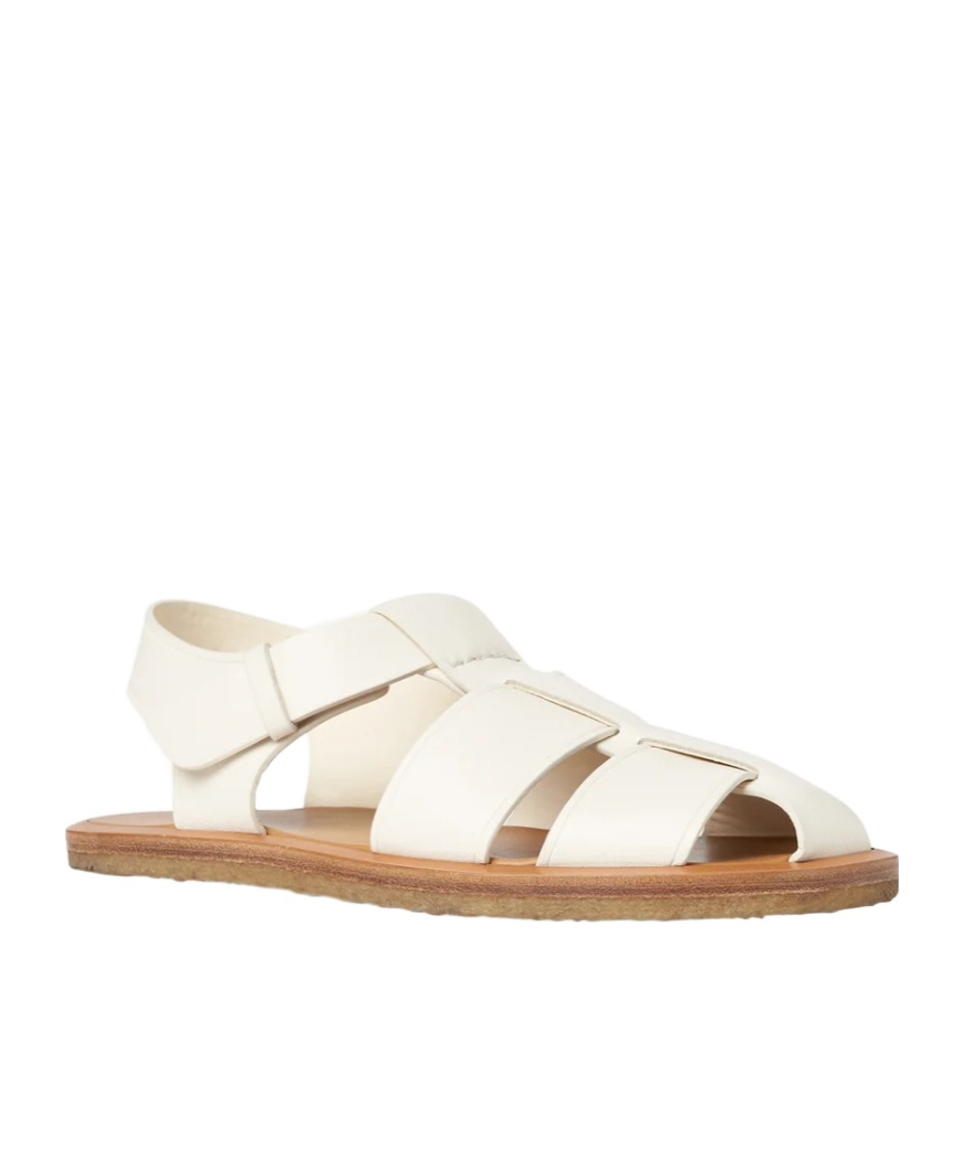 The Row Caged-design Leather Sandals In White