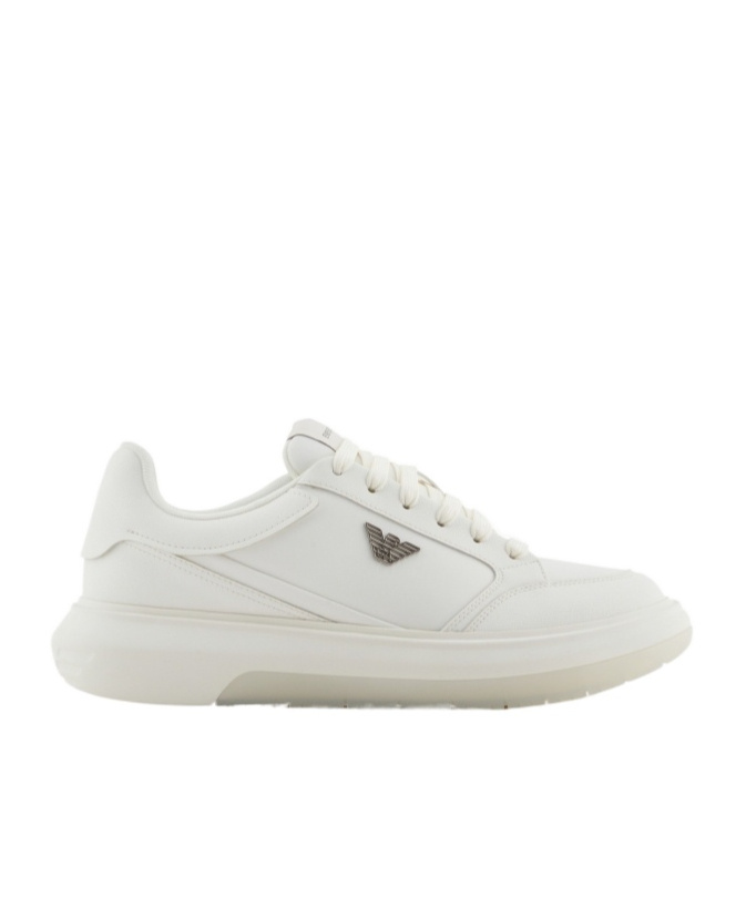 Emporio Armani Men's Logo Sneakers In White