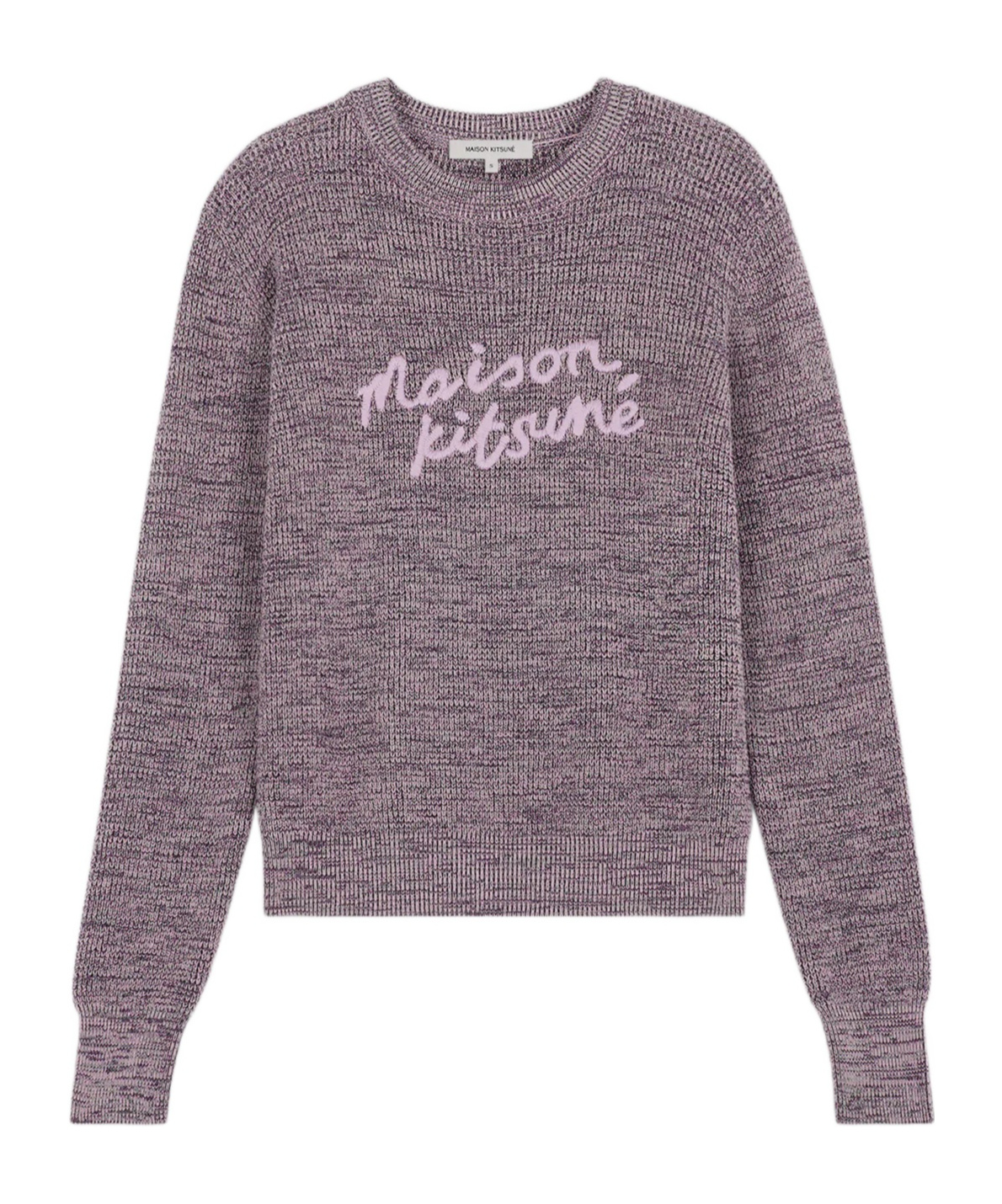 Maison Kitsuné Handwriting Logo-embroidered Jumper In Gray
