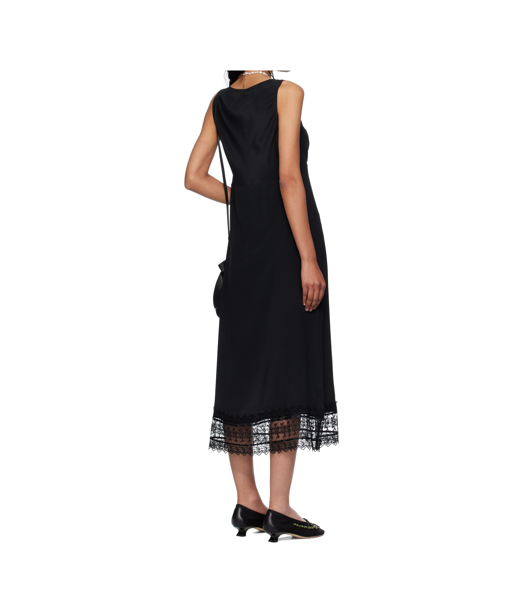 Simone Rocha Trim Slip Dress In Black