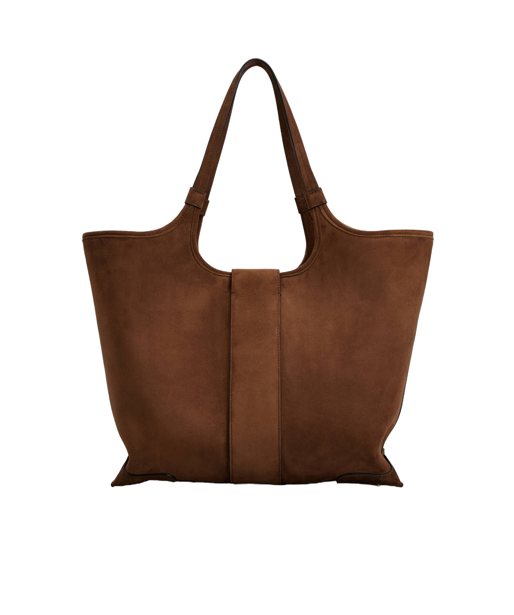 Roger Vivier Viv' Choc Medium Shopping Bag In Suede