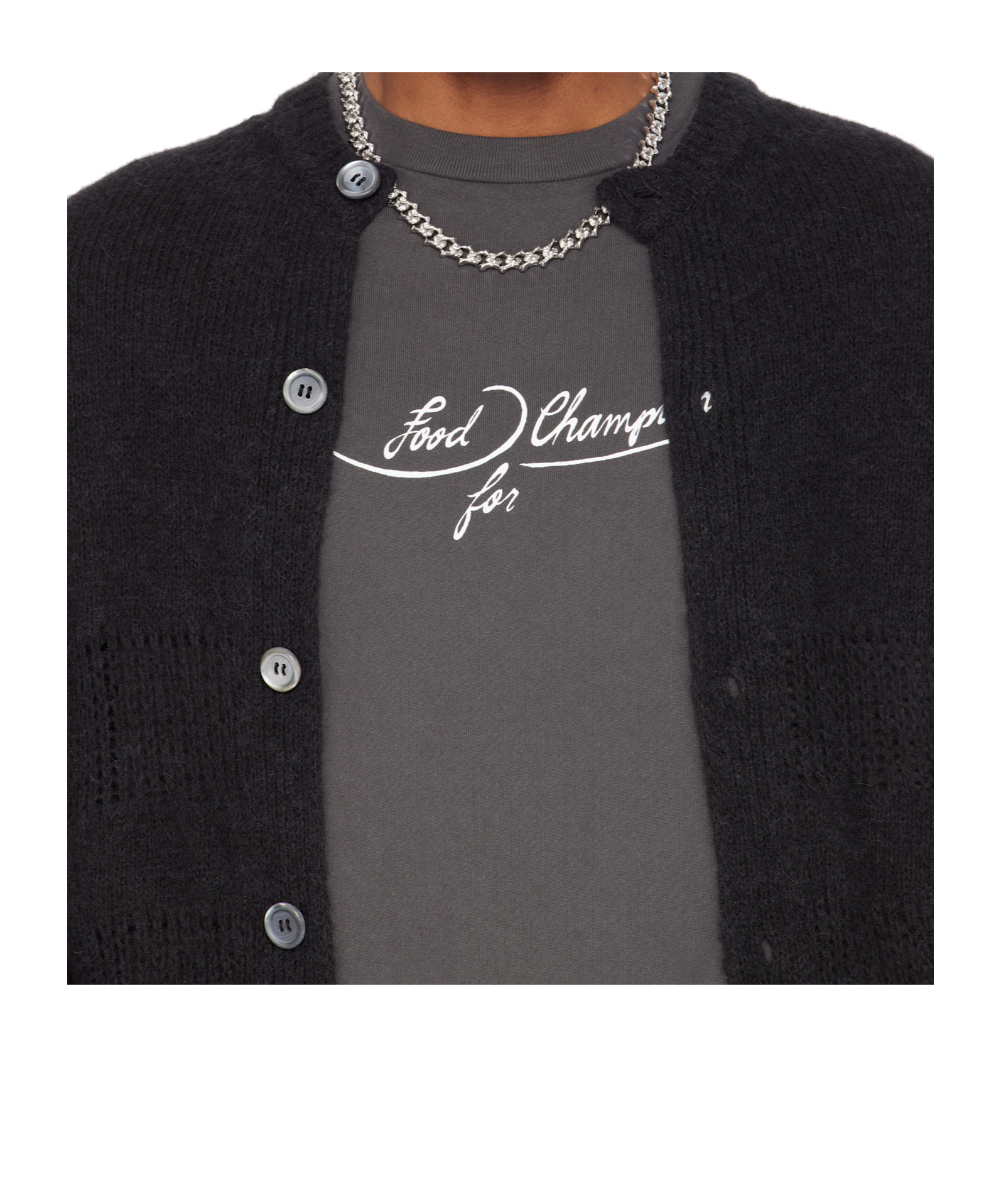 Emanuele Bicocchi Arabesque Chain Necklace In Gray