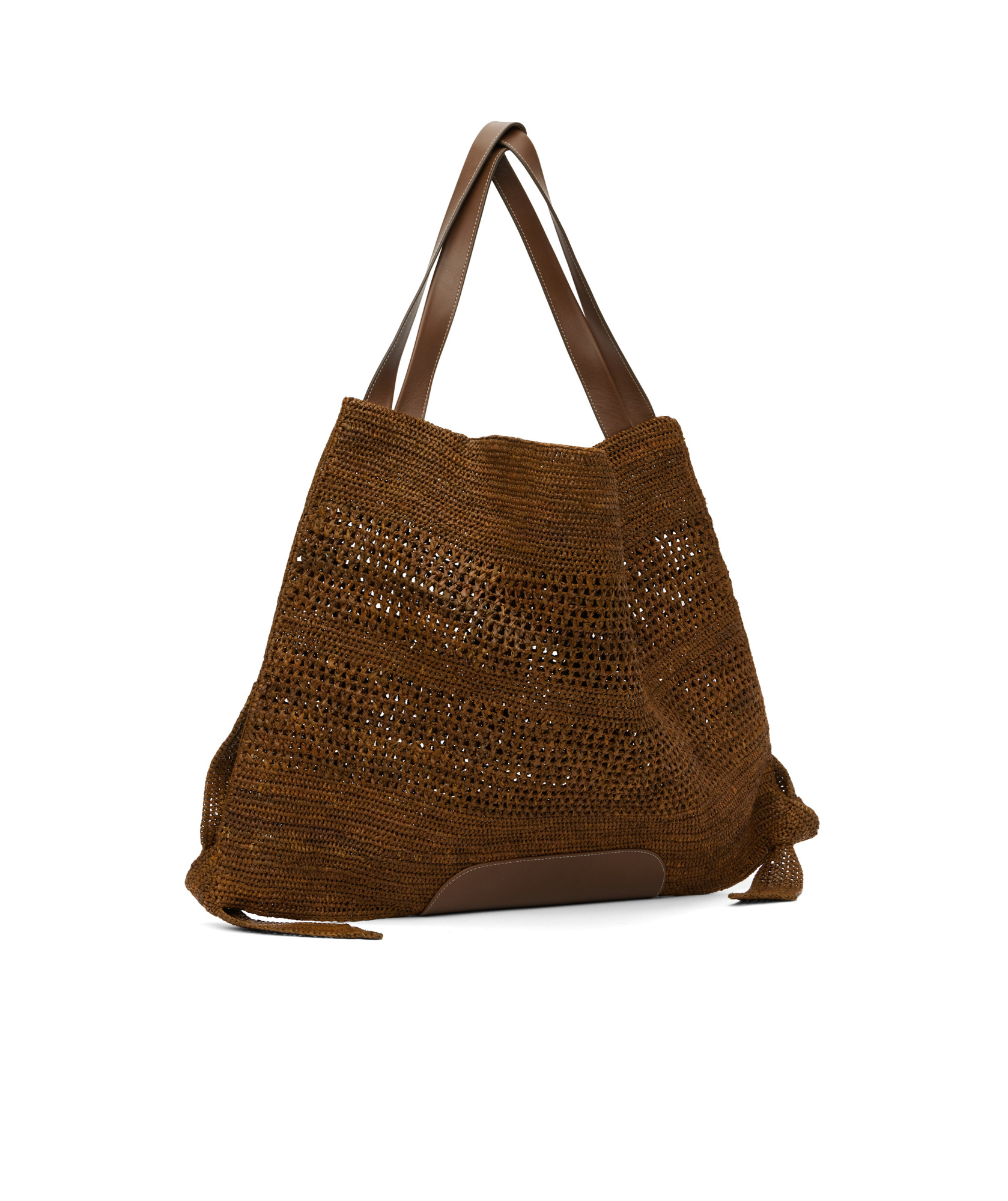 Hereu Double Handle Shoulder Bag In Tan