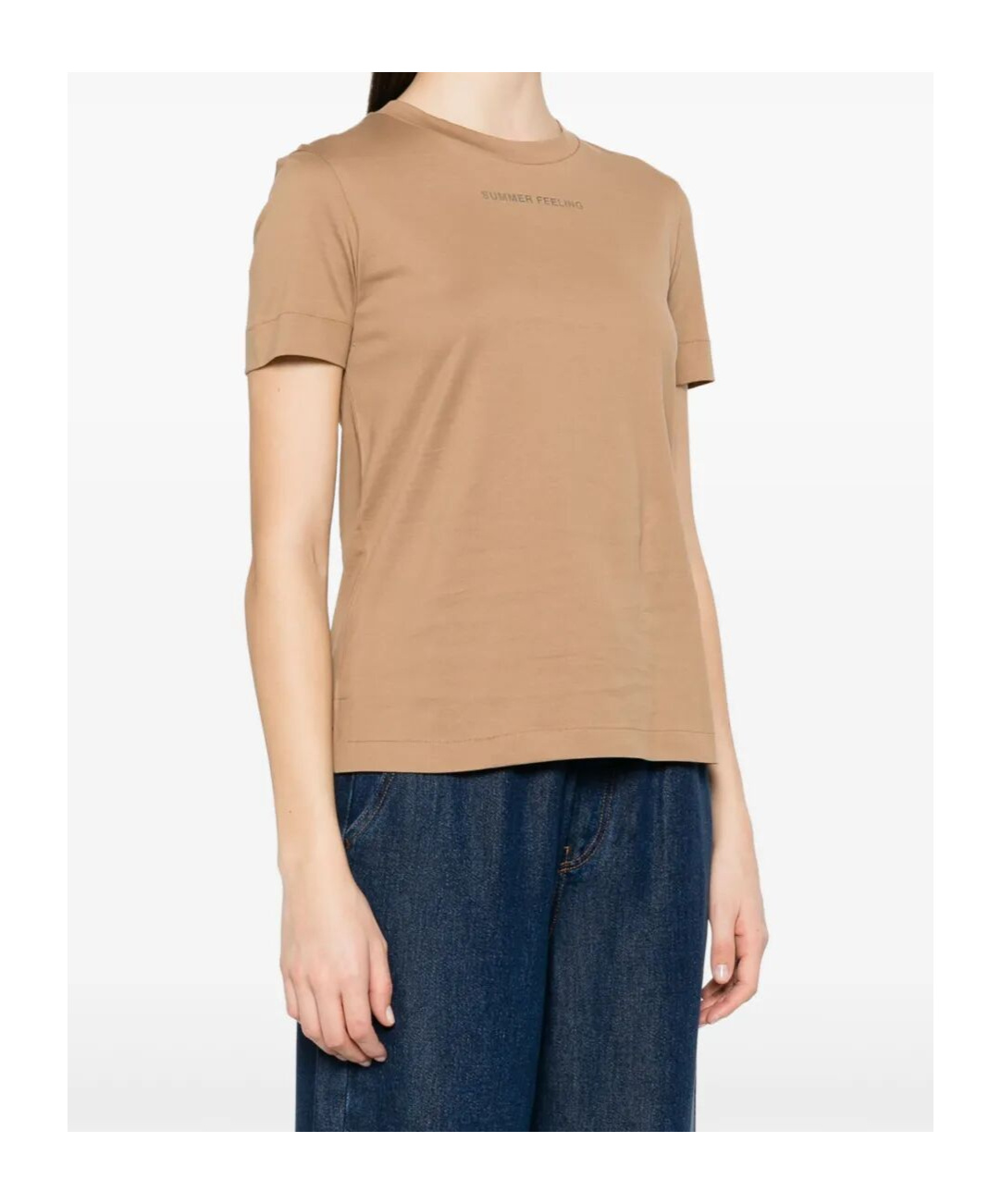 Max Mara Beige Luso T-shirt In Nude