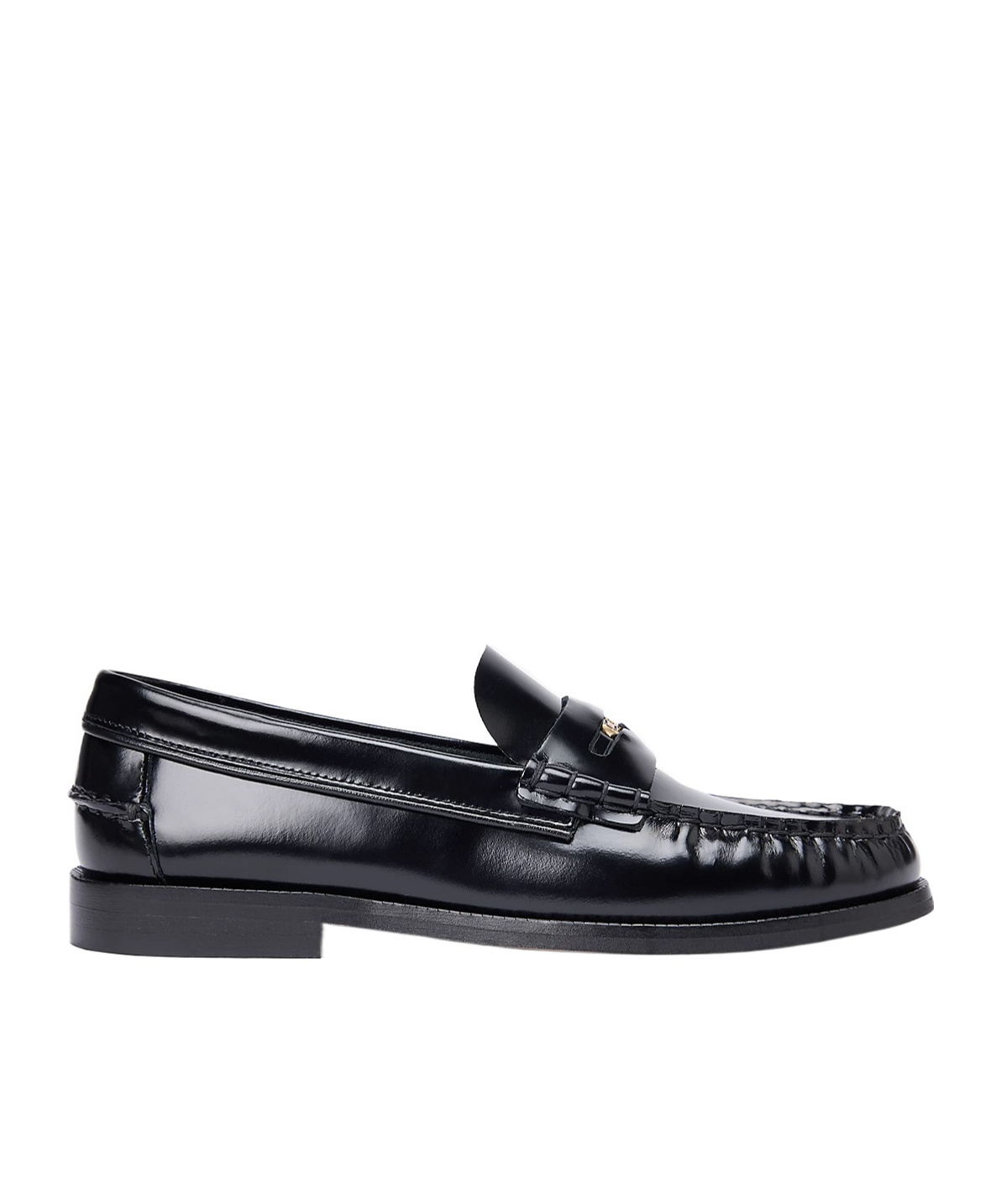 Tommy Hilfiger Patent Leather Cushioned Loafers In Black