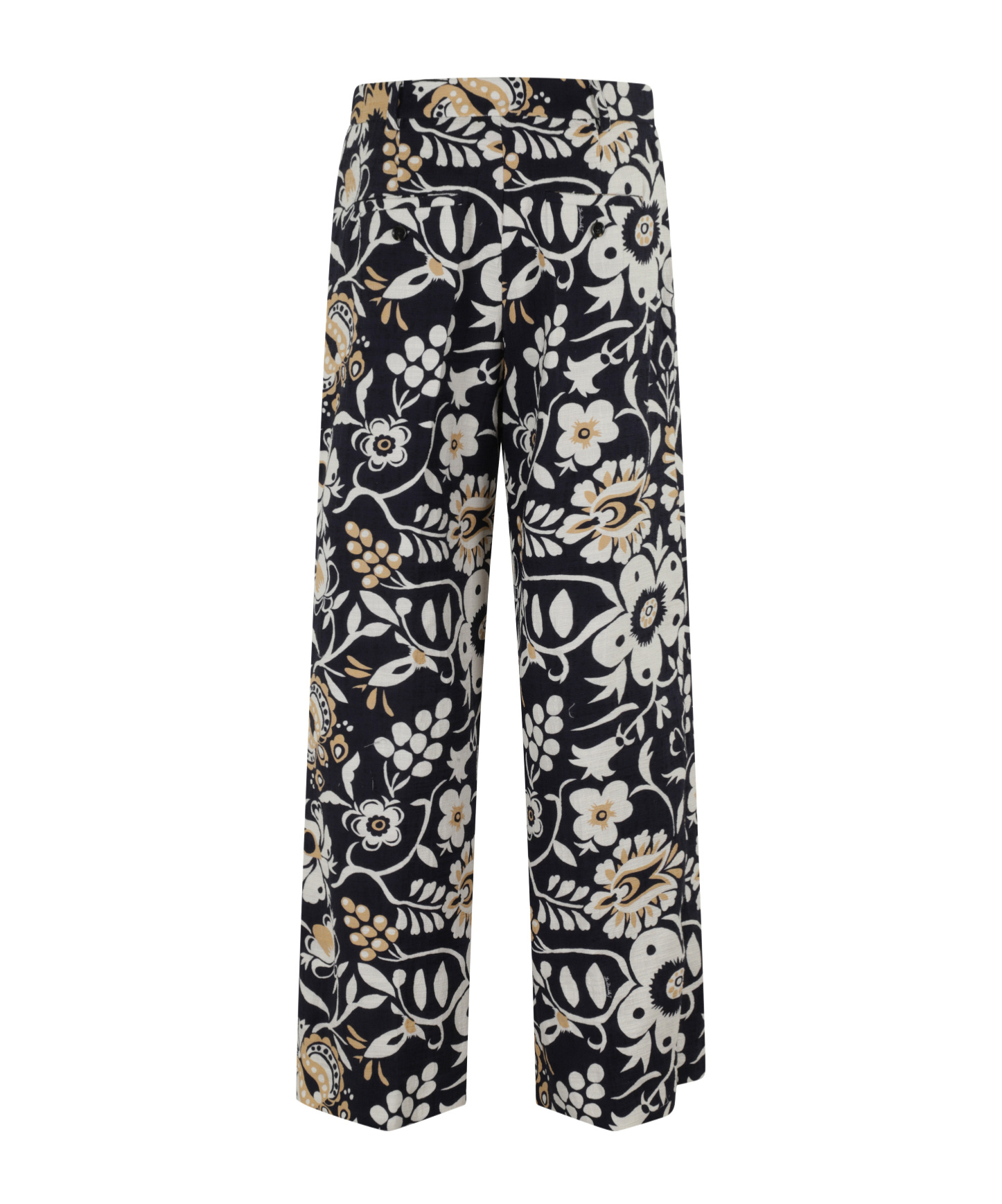 La Doublej Floral-print Pleated Trousers In Multi