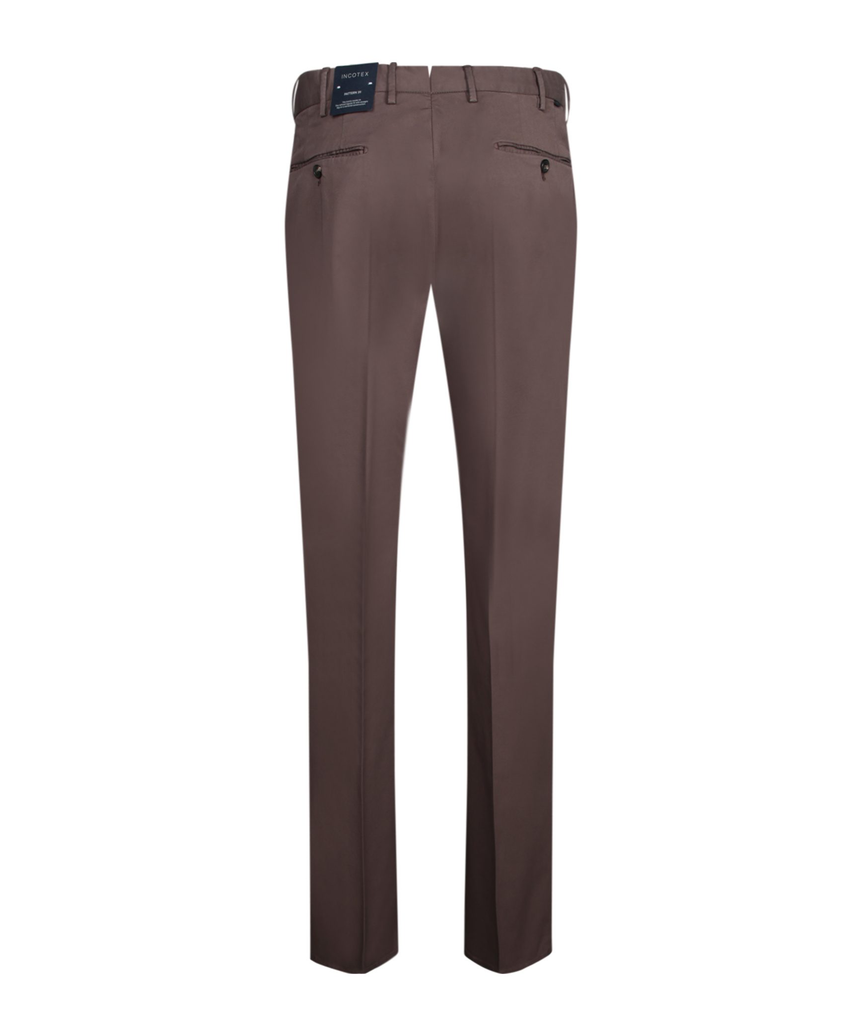 Incotex Tailored Brown Trousers With Comfortable Cotton-elastane Blend In Brown