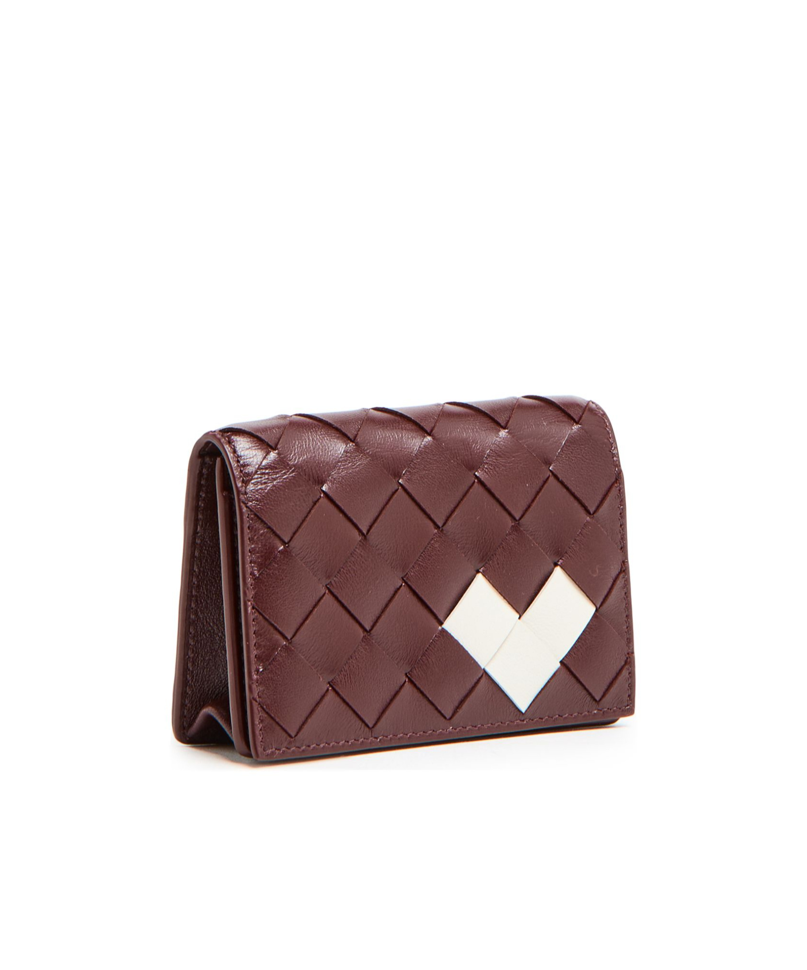 Shop Bottega Veneta Flip Card Holder In Red