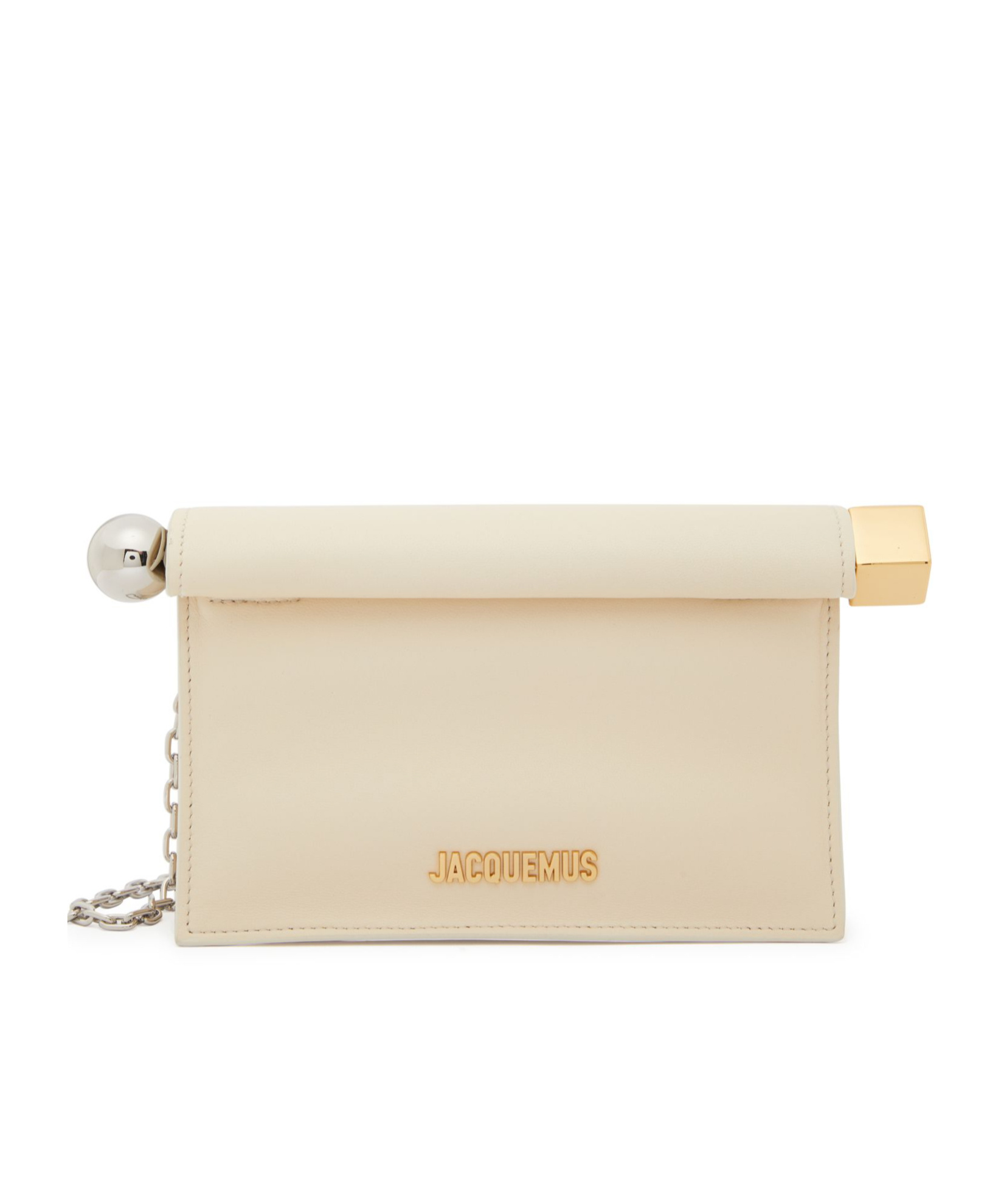 Jacquemus Logo Square Shoulder Bag In Brown